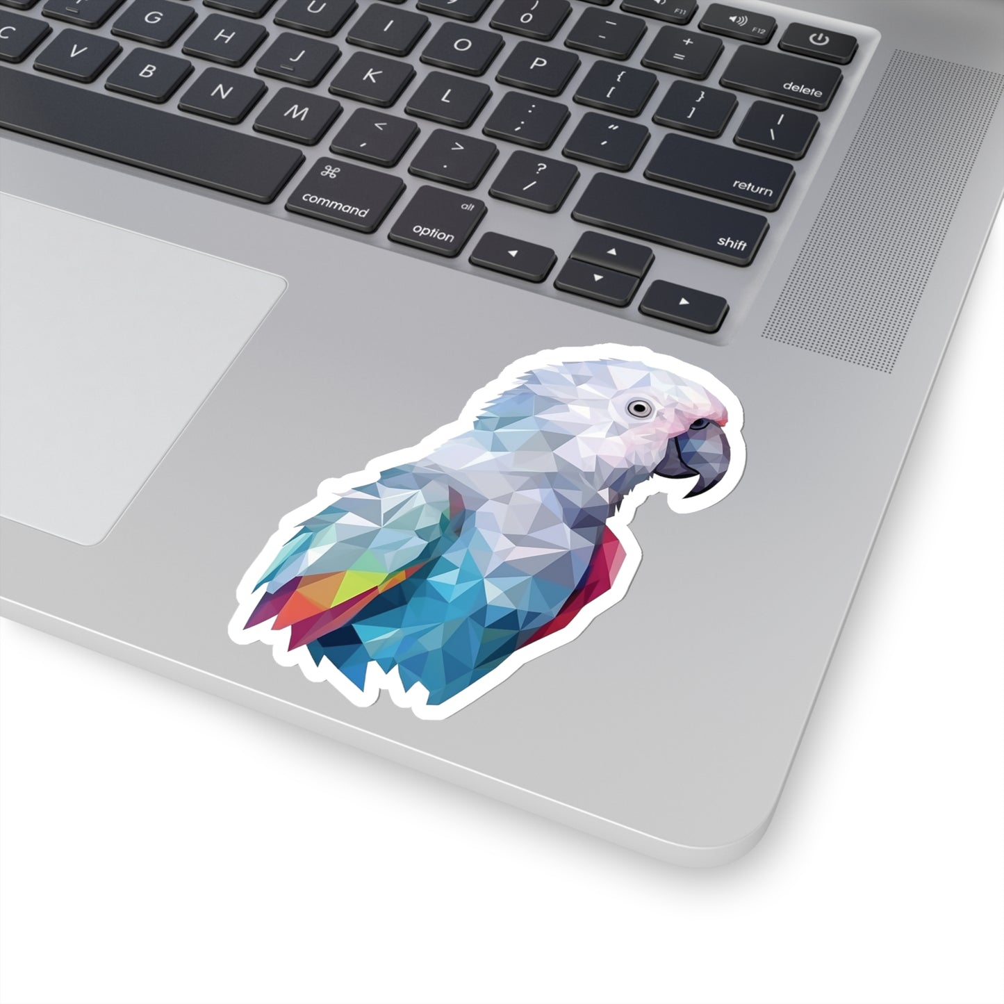 Grey Parrot Sticker - A Graceful Avian Presence