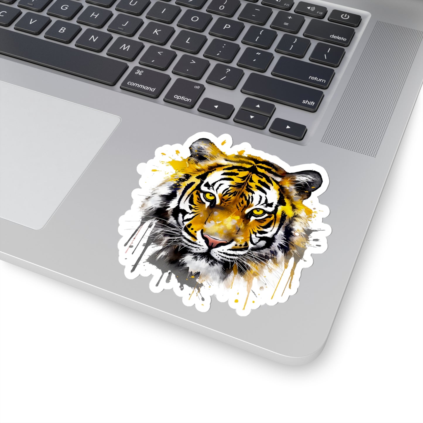 Tiger in Watercolor Style Sticker - Add a Touch of Wild Elegance to Your Tech
