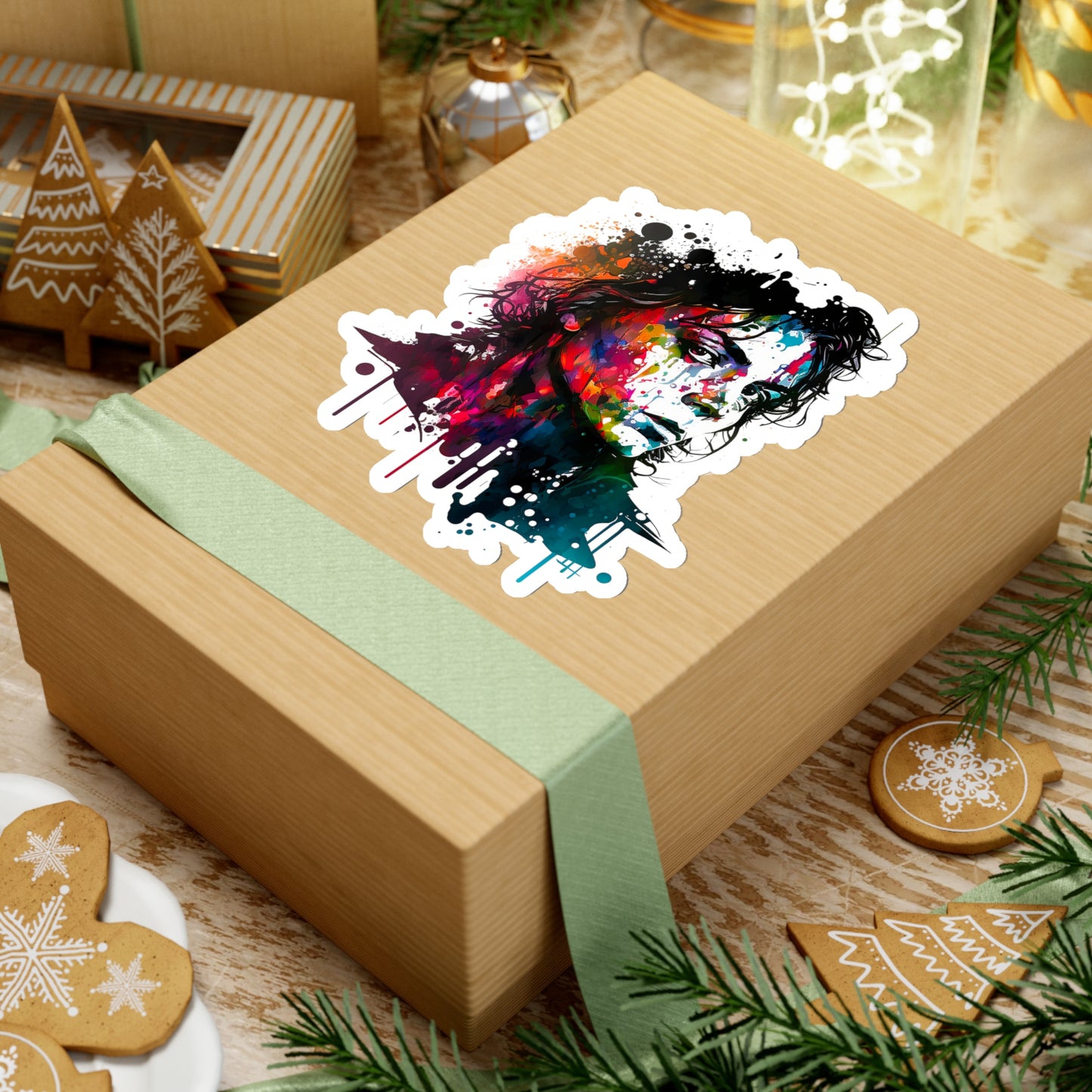 Michael Jackson Watercolor Sticker - Add Some Pop and Iconic Style to Your Tech
