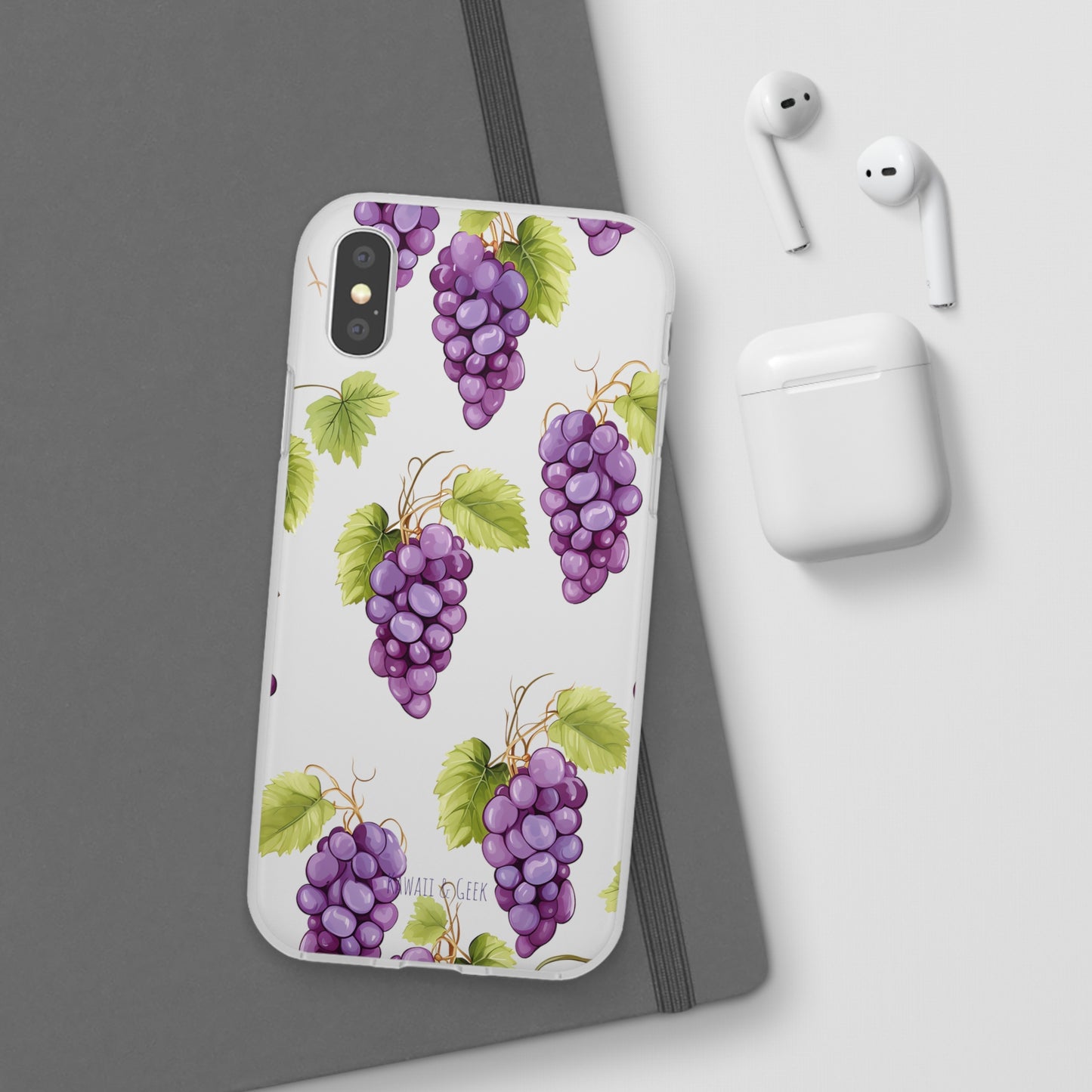 Flexi Grape Delight: Transparent Phone Case