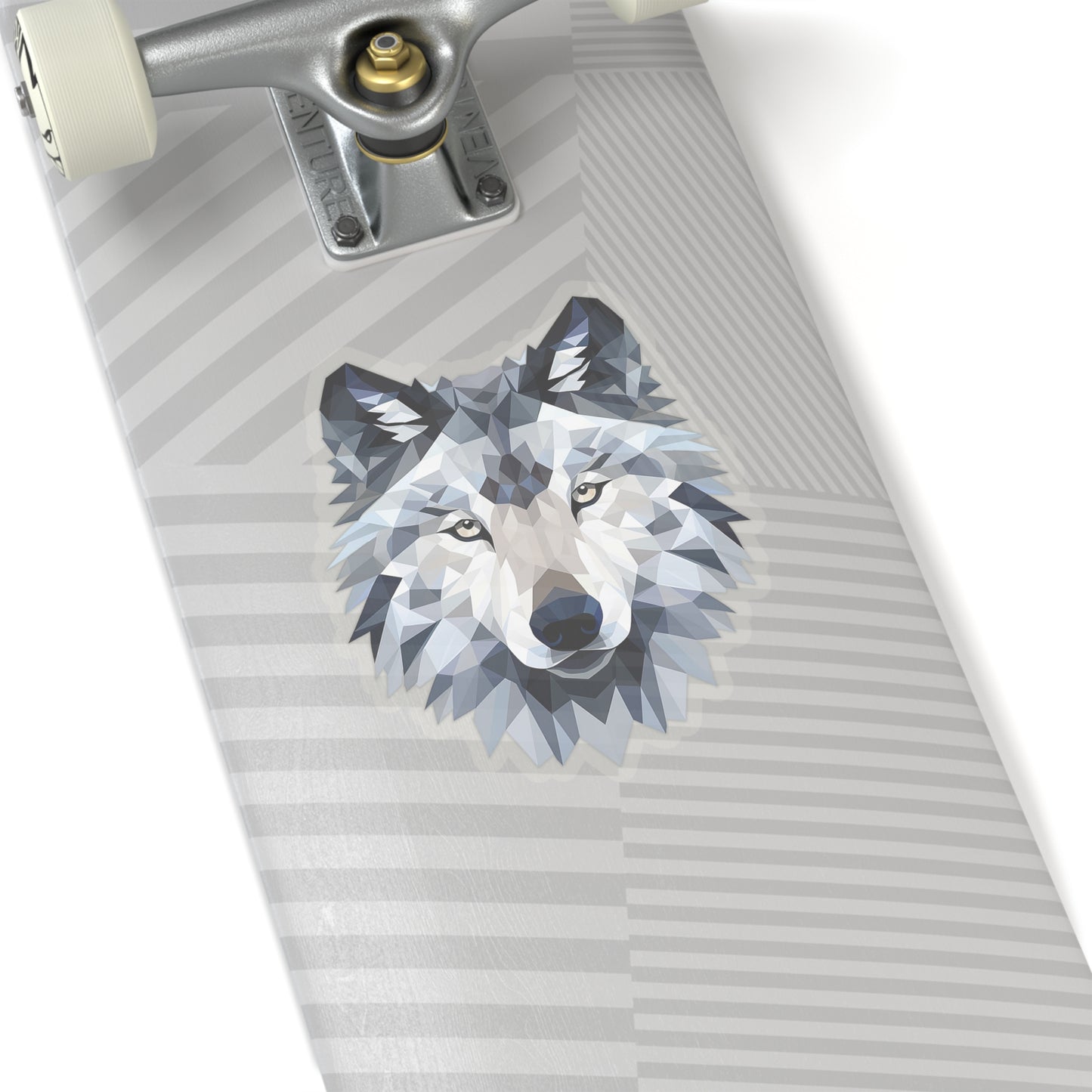 Geometric Facet Wolf Sticker