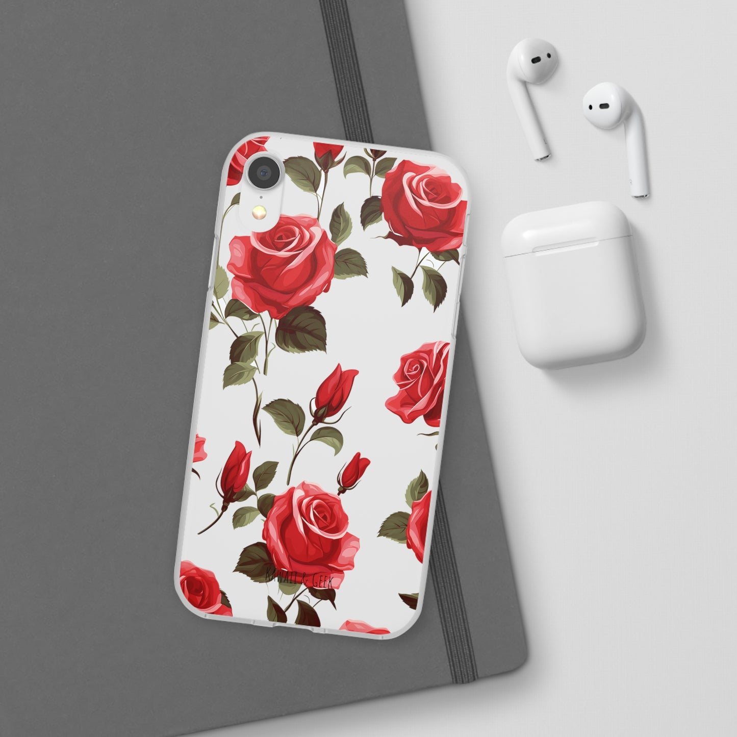 Delicate Rose Flexi Transparent Phone Case