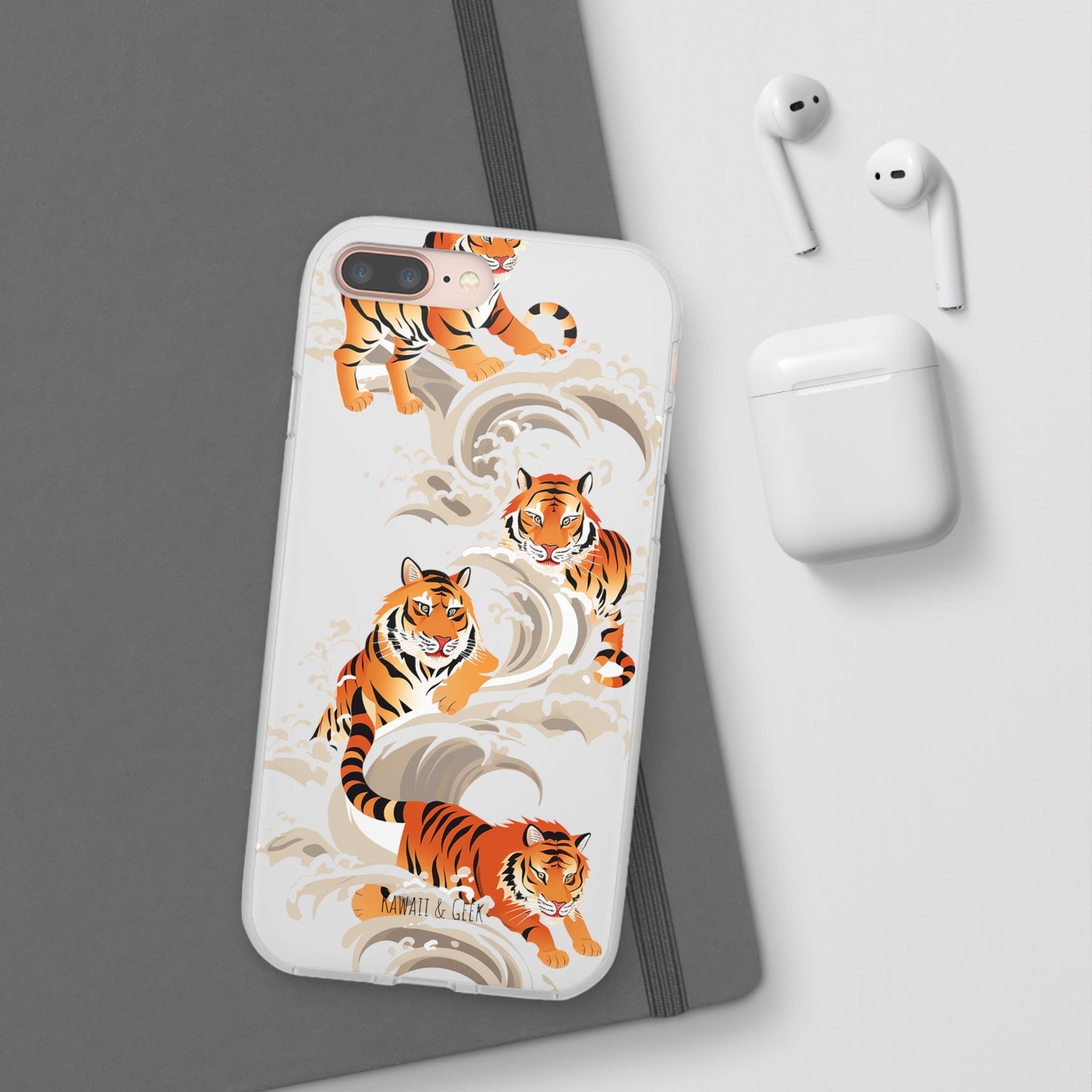 Elegant Chinese Ink Tiger Flexi Phone Case