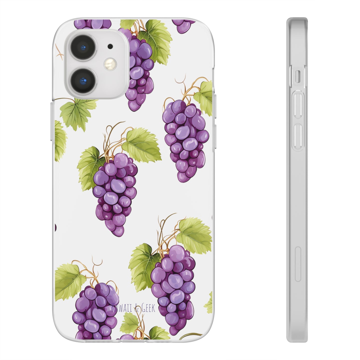 Flexi Grape Delight: Transparent Phone Case