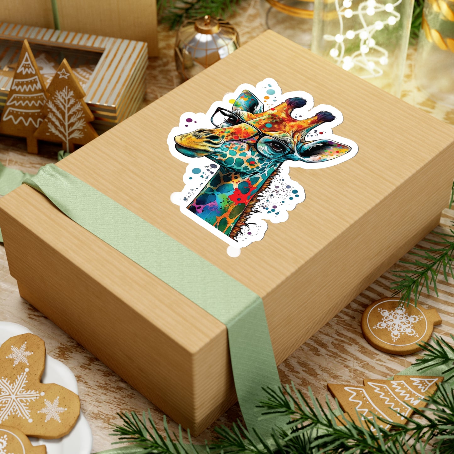 Giraffe Sticker - Add Some Pop-Art and Watercolor Style to Your Tech