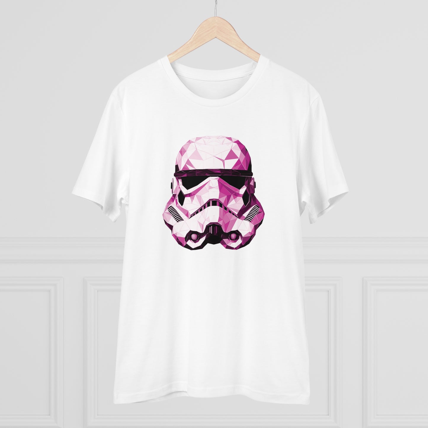 Stormtrooper Polygonal T-Shirt Pink Edition - Embrace Galactic Precision