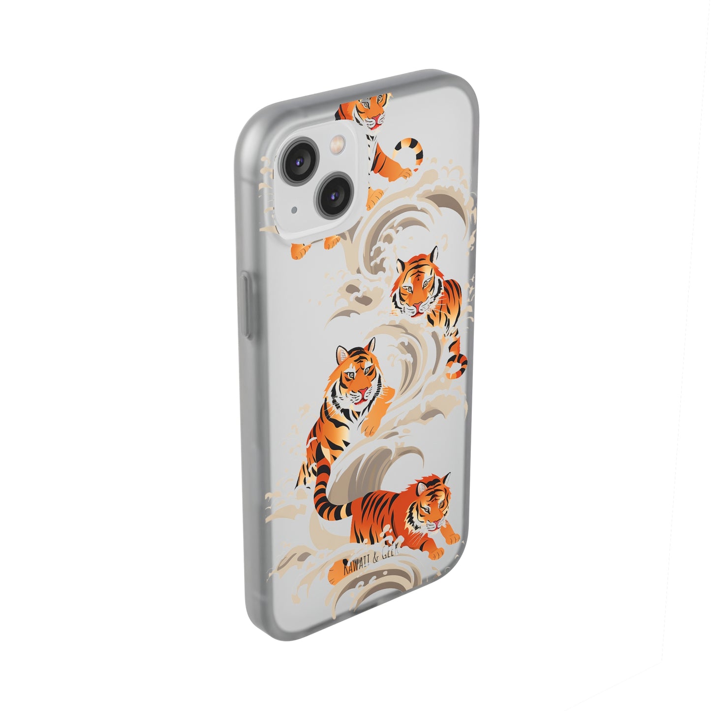 Elegant Chinese Ink Tiger Flexi Phone Case
