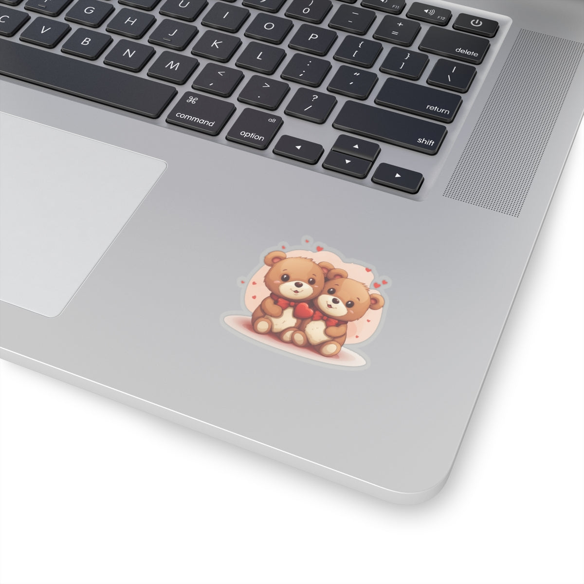 Valentine's Teddy Bear Heart Sticker