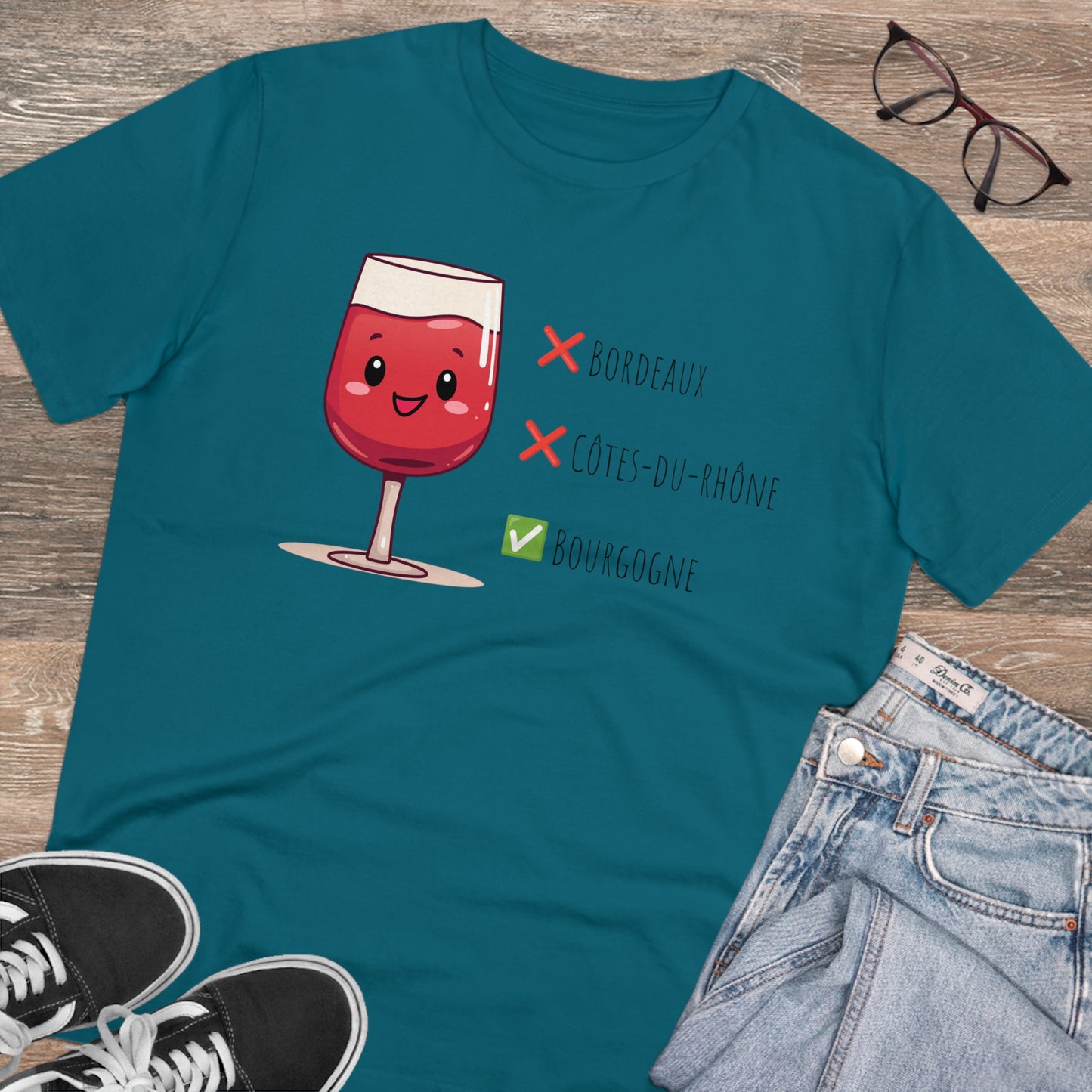 Eco-Friendly 'Bourgogne Wine Wins' T-Shirt - Wine Region Vote, Unisex"