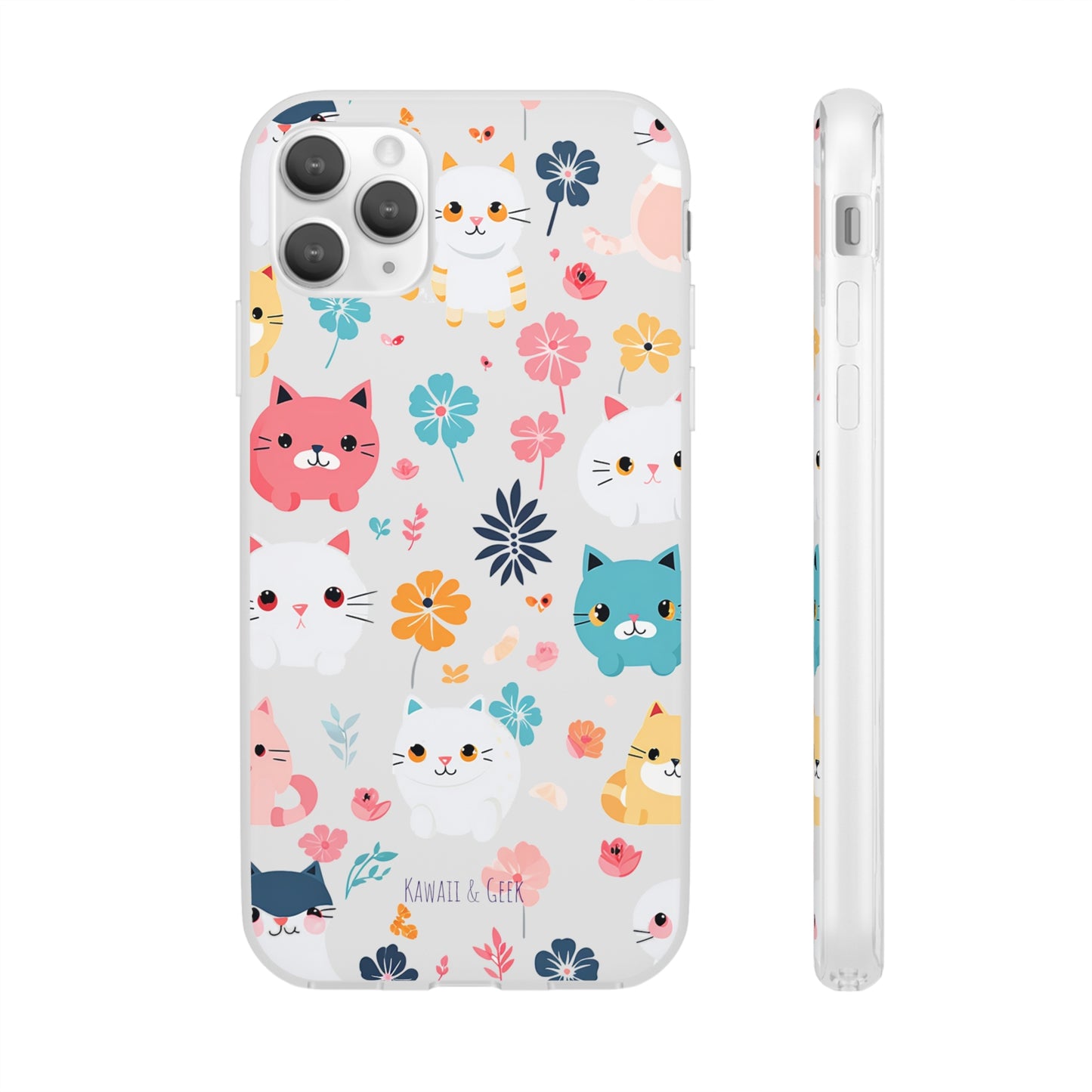 Playful Kittens: Flexi Transparent Phone Case
