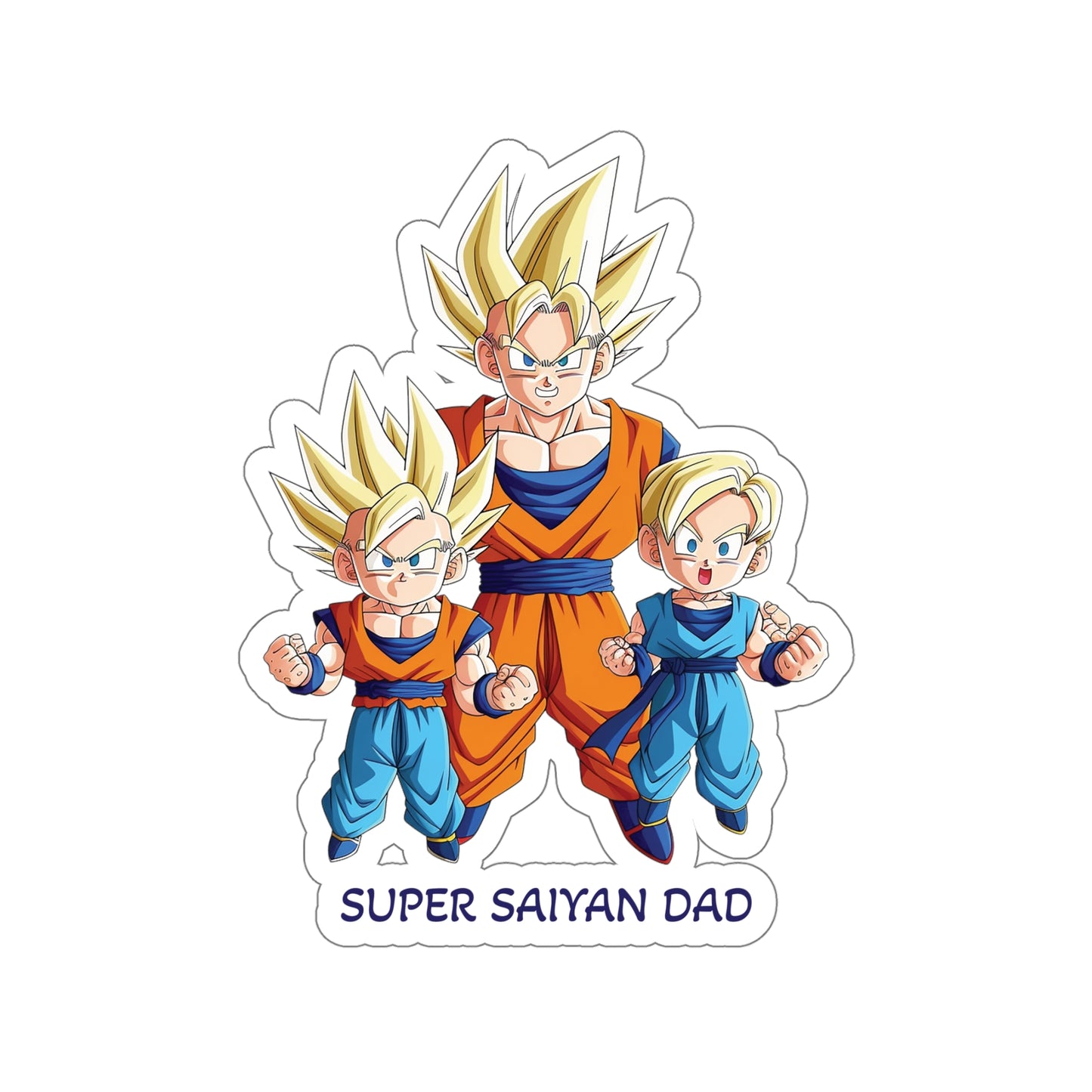 Super Saiyan Dad - Father's Day Sticker - Celebrate Fatherhood with the Power of Saiyans - Dragon Ball