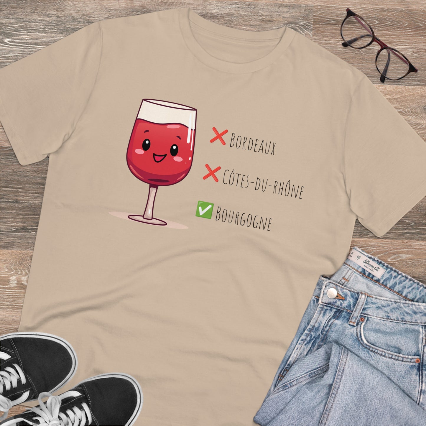 Eco-Friendly 'Bourgogne Wine Wins' T-Shirt - Wine Region Vote, Unisex"