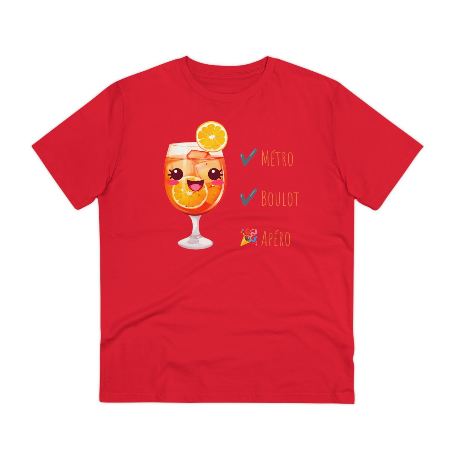 Cute Cocktail Glass T-shirt - Métro, Boulot, Apéro