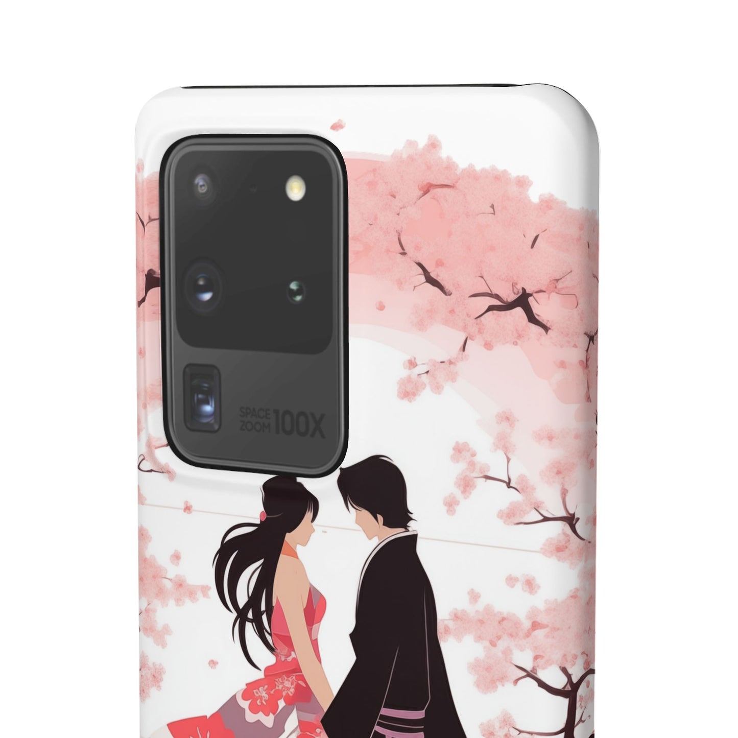 Japanese Blossom Love Premium Phone Case - Valentine's Cherry Tree Design
