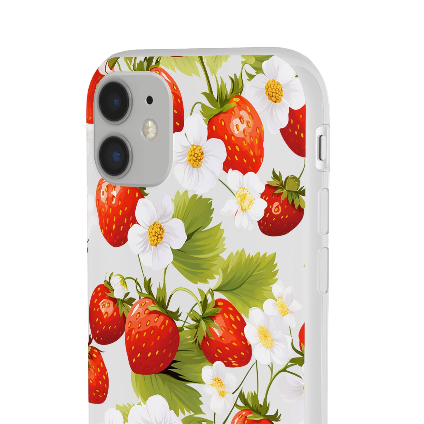 Strawberries & Florals Flexi and Transparent Phone Case
