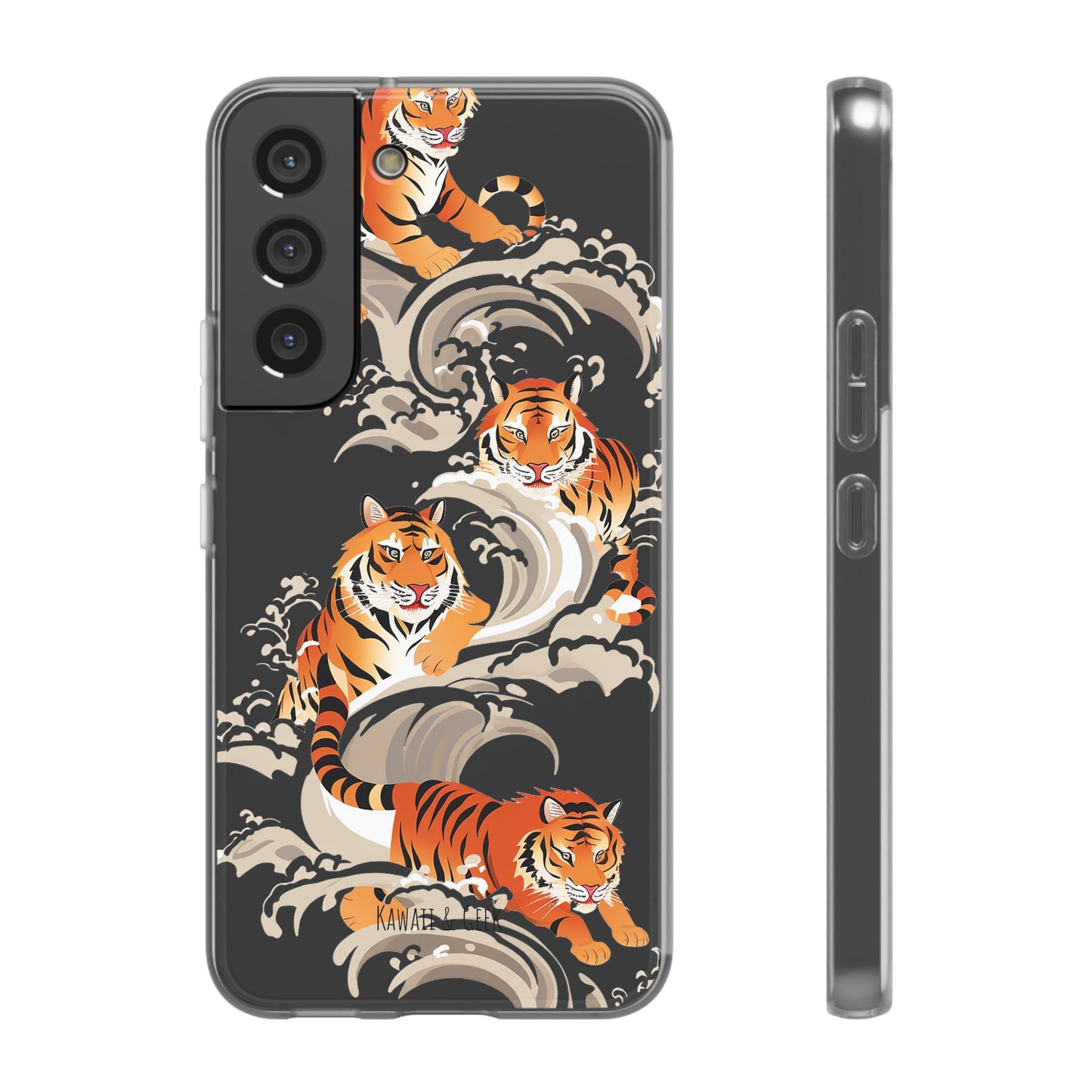 Elegant Chinese Ink Tiger Flexi Phone Case