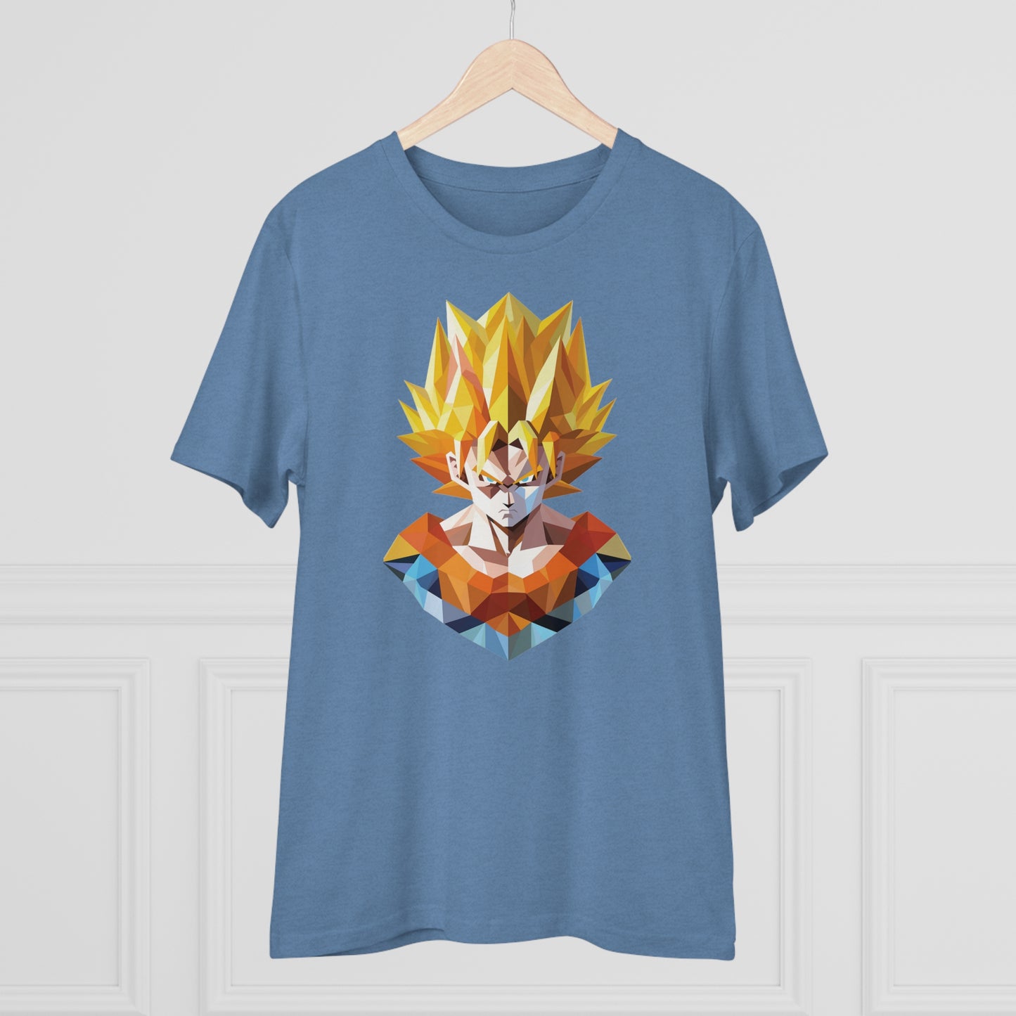San Goku Super Saiyan Polygonal T-Shirt - Embrace Legendary Power