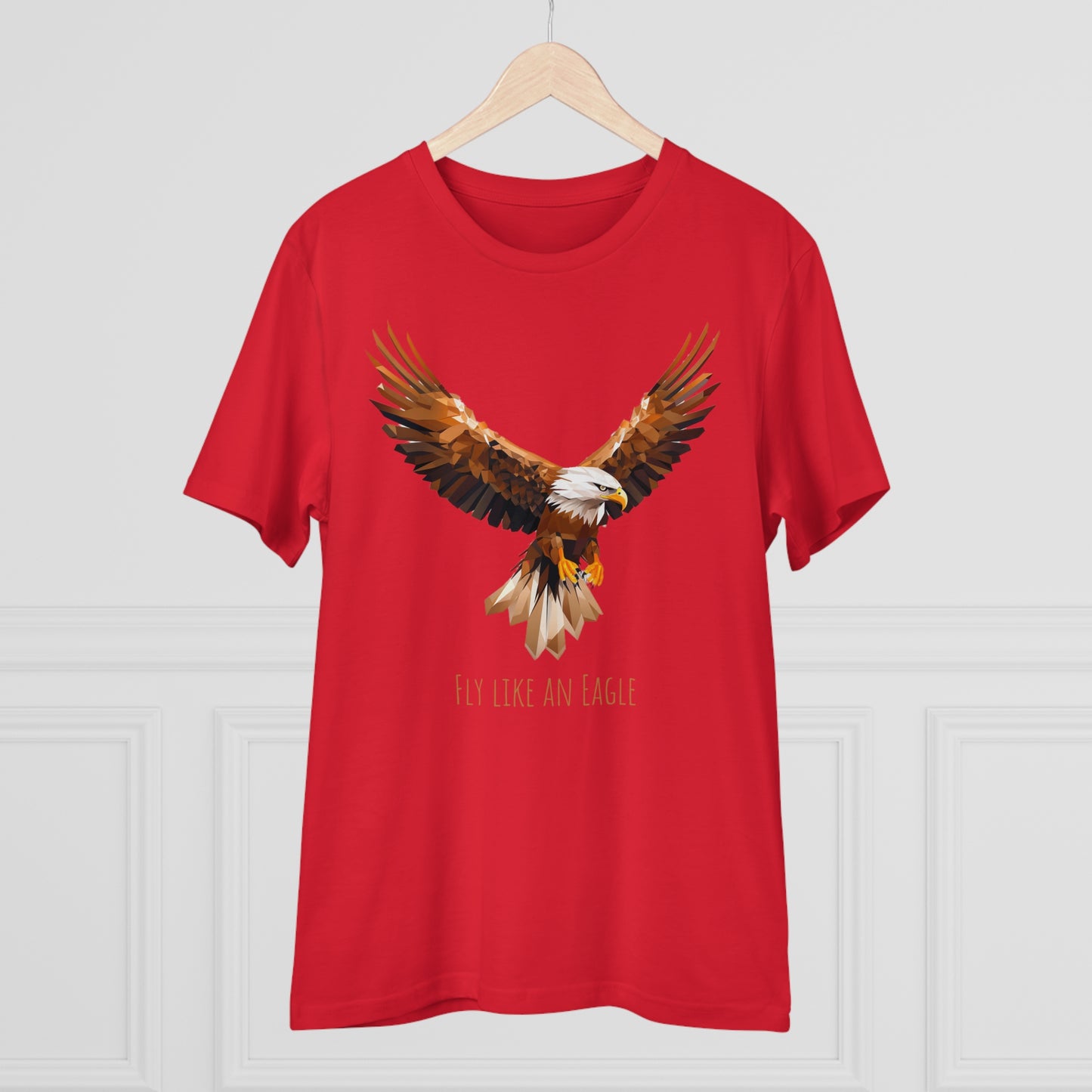 Eco-Friendly Geometric Eagle T-Shirt: "Fly Like An Eagle"