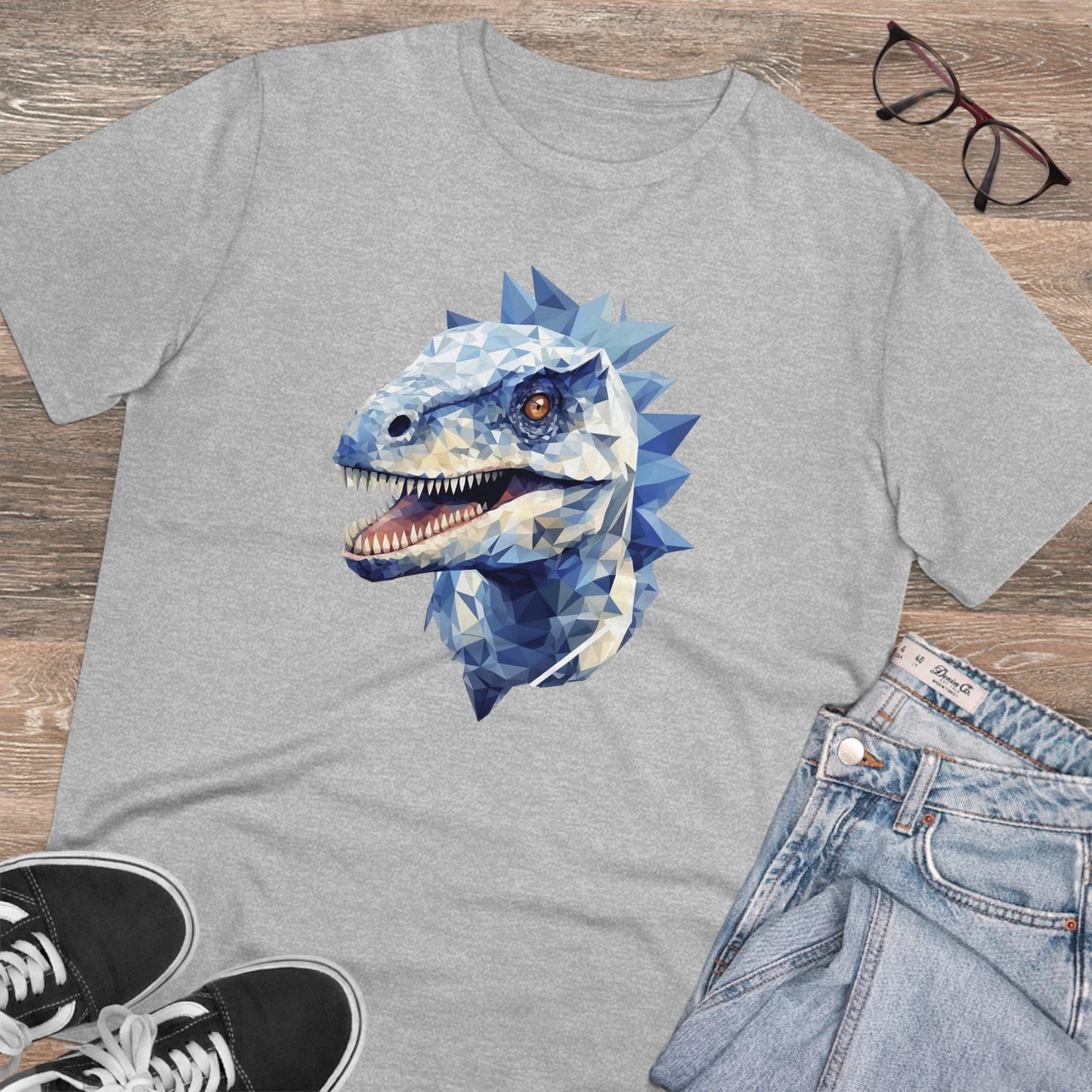 Velociraptor Polygonal T-Shirt - Embrace Fierce Jurassic Style