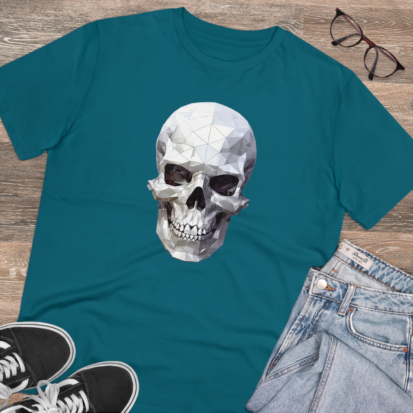 Skull Polygonal T-Shirt - Embrace Edgy Style