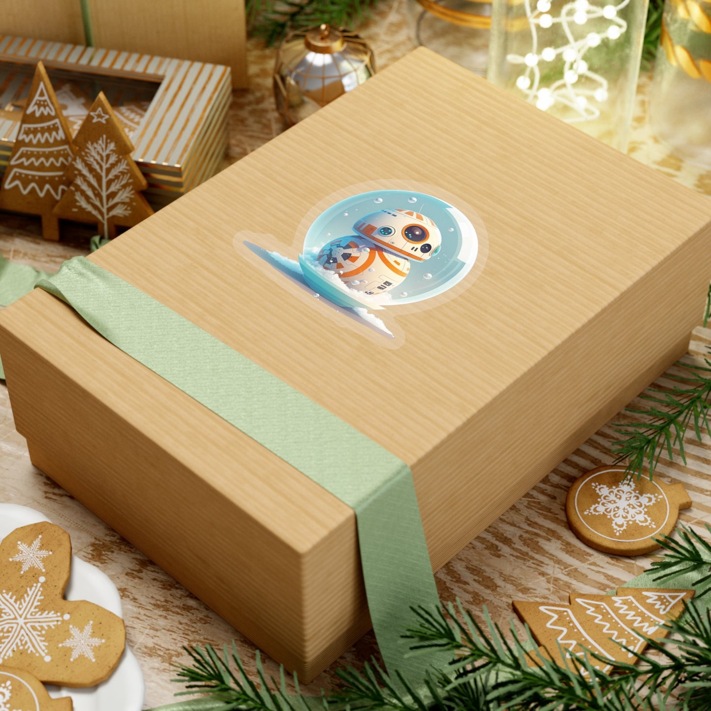 Cute BB8 in Snowball Sticker - Add Some Playful and Adorable Style to Your Tech - Star Wars