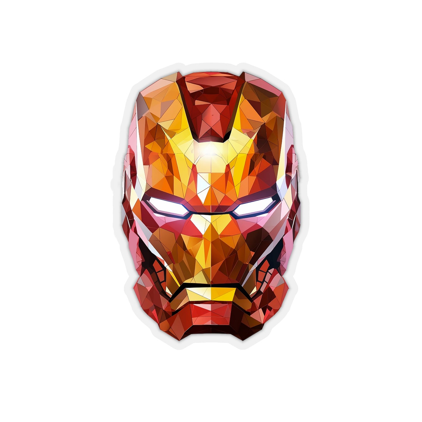 Iron Man Sticker - Unleash the Power of Geometry
