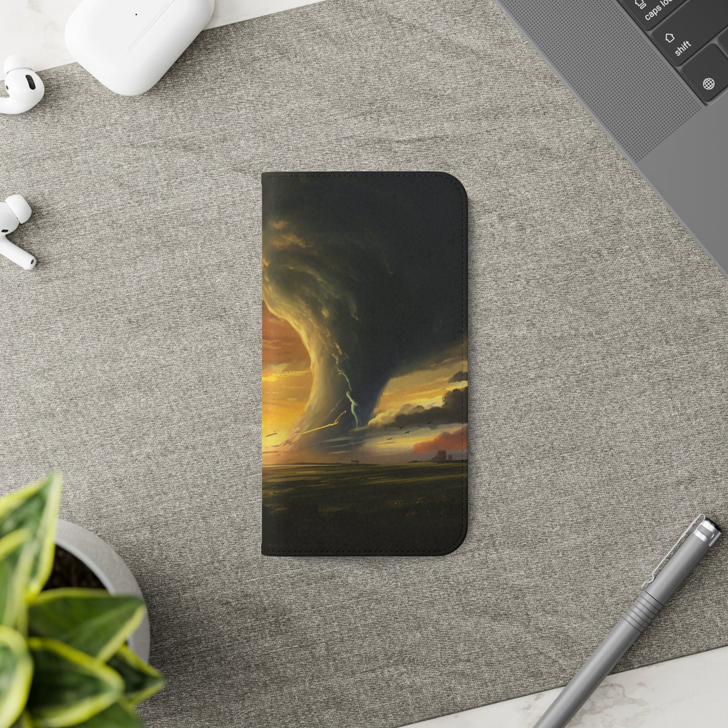 Apocalyptic Tornado Kids Flip Phone Case
