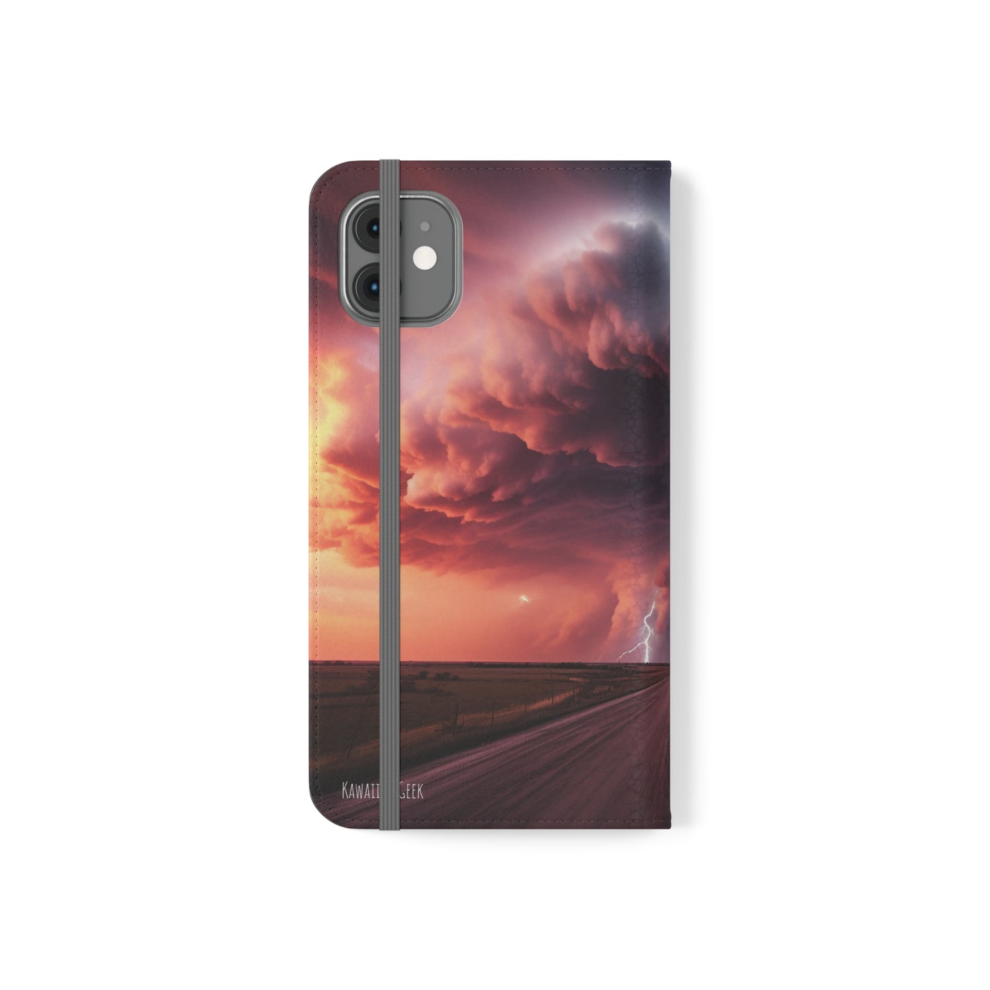 Super Cell Tornado Lightning Flip Phone Case