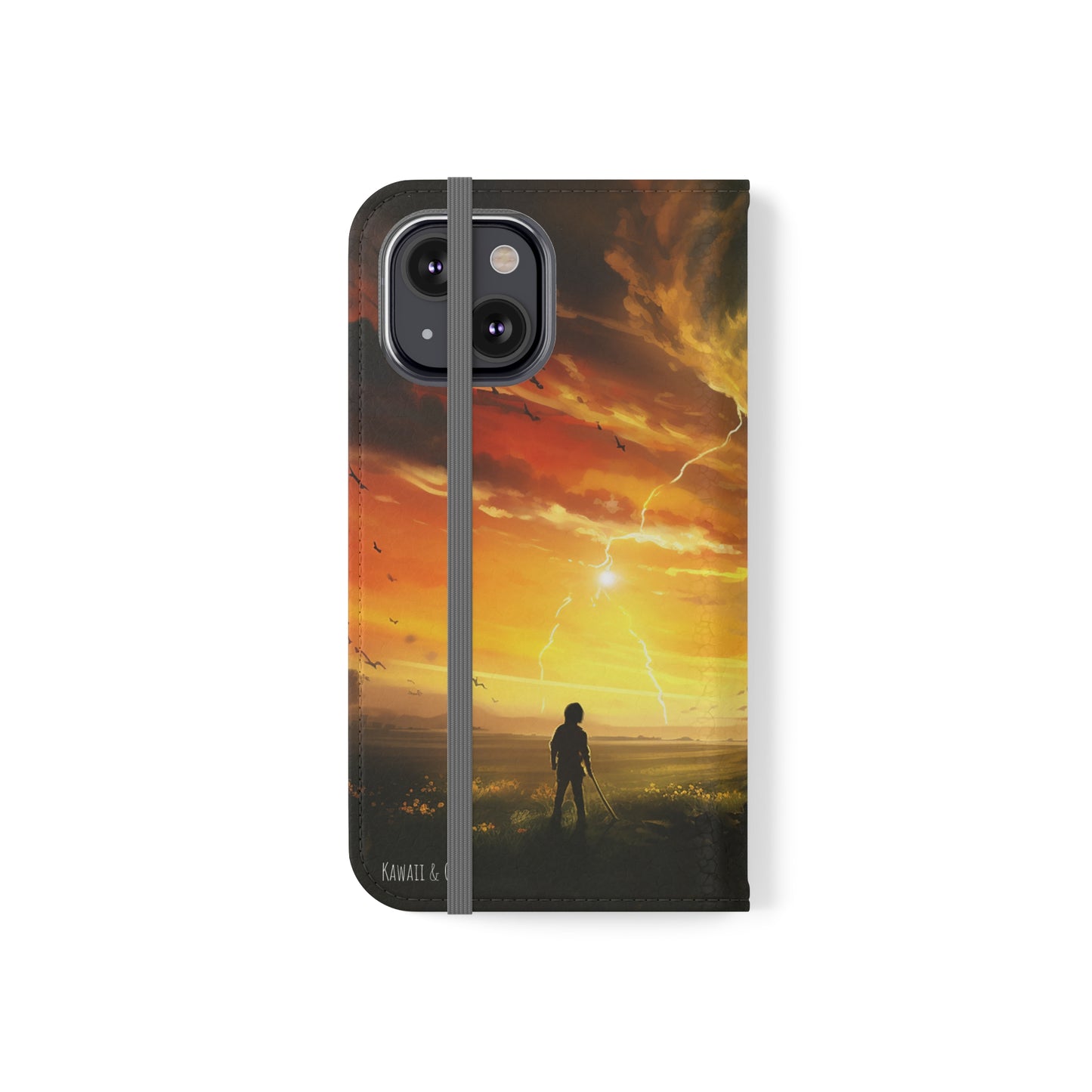 Apocalyptic Tornado Kids Flip Phone Case