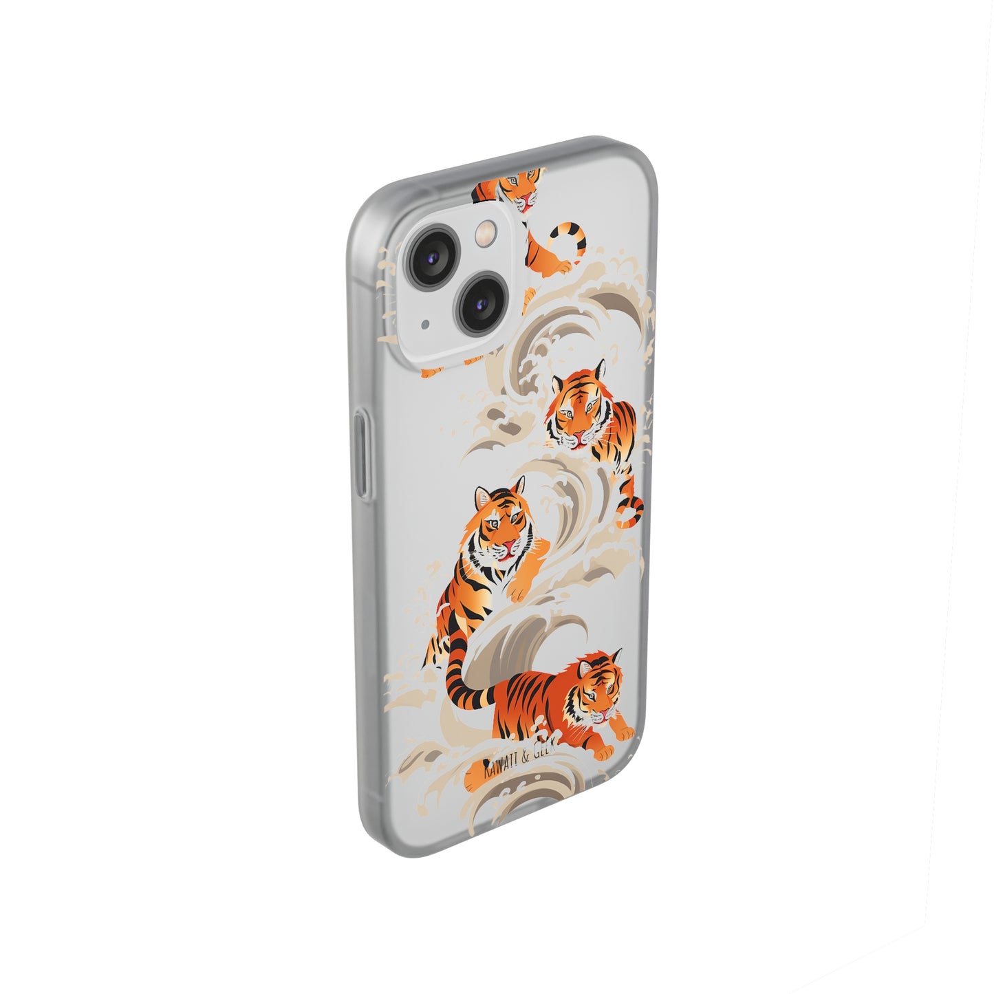 Elegant Chinese Ink Tiger Flexi Phone Case