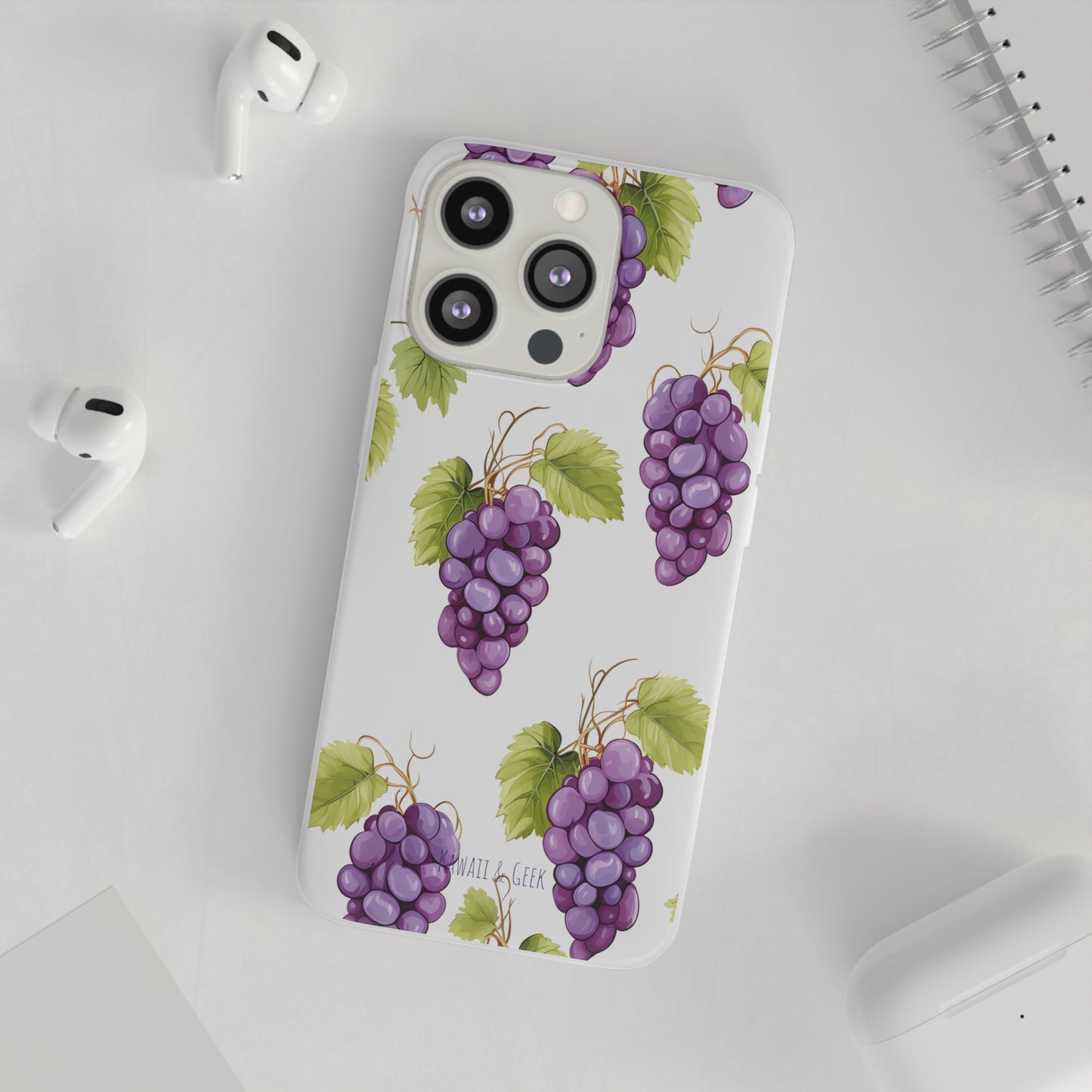 Flexi Grape Delight: Transparent Phone Case