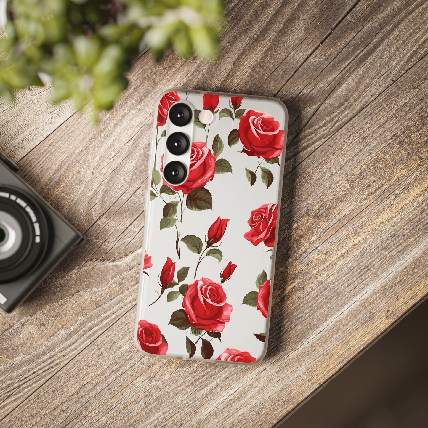 Delicate Rose Flexi Transparent Phone Case