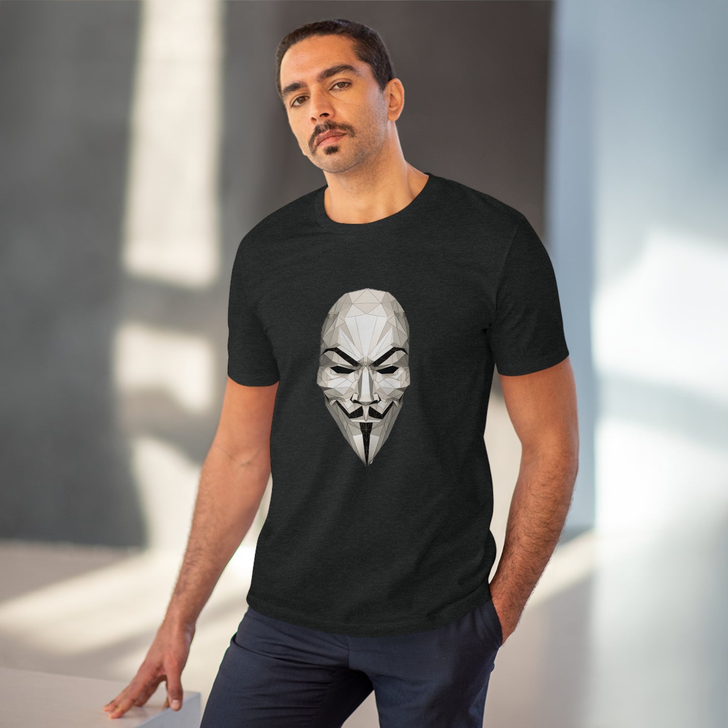 V Mask Polygonal T-Shirt - Embrace Anonymous Resistance