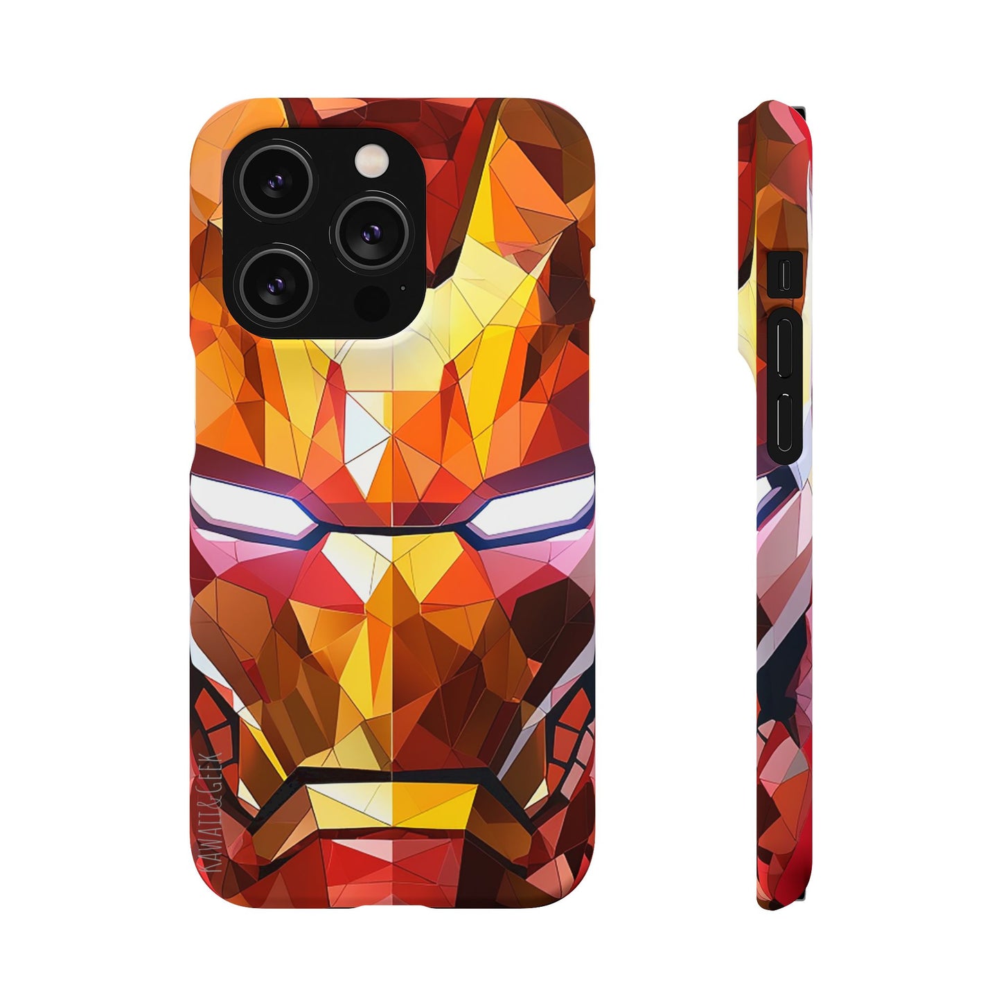 Phone Case - Iron Man helmet polygonal style