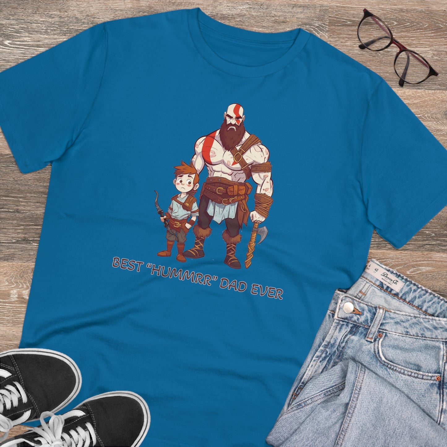 Kratos - God of War T-Shirt - BEST Hummrr Dad Ever - Celebrate Father's Day with Playful Style