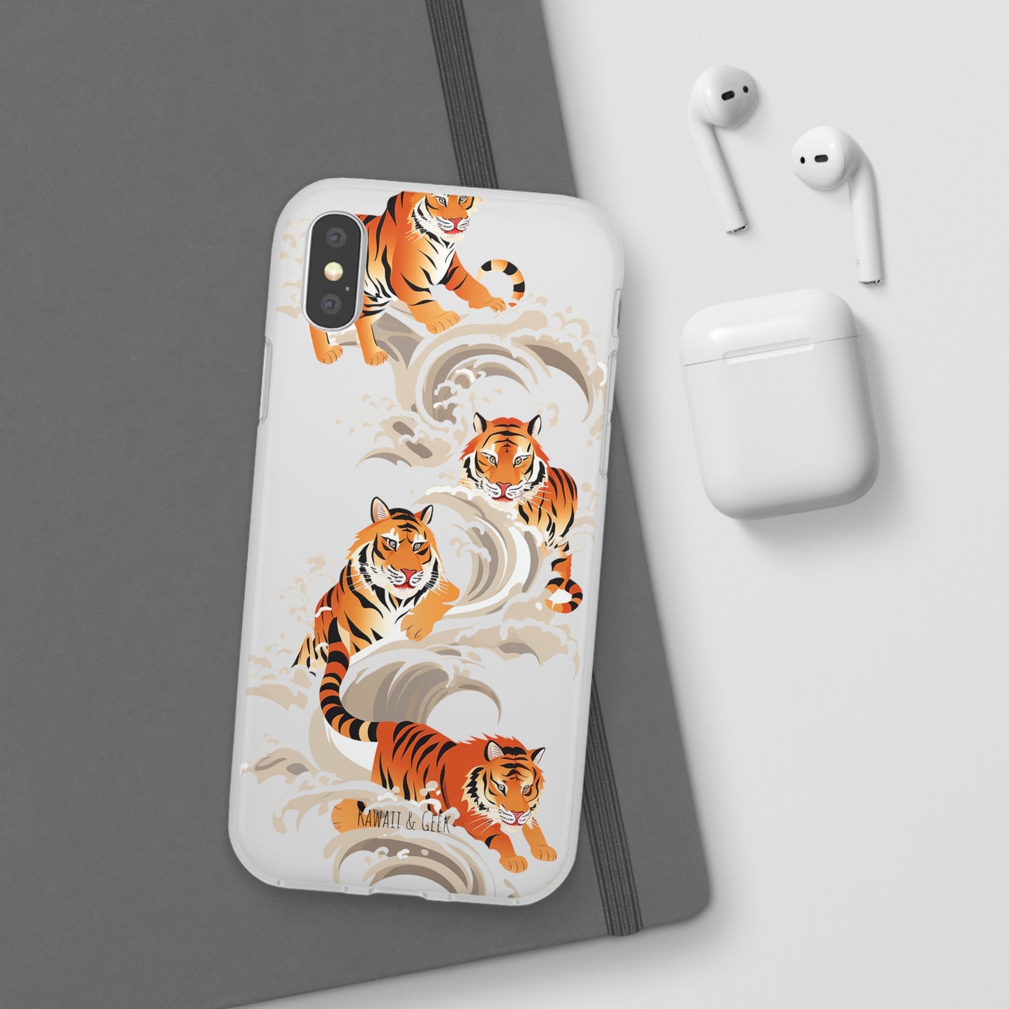 Elegant Chinese Ink Tiger Flexi Phone Case