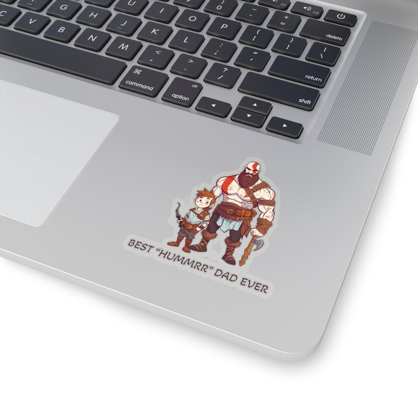 Kratos - God of War Sticker - BEST Hummrr Dad Ever - Celebrate Father's Day with Adorable Style and Playful Message