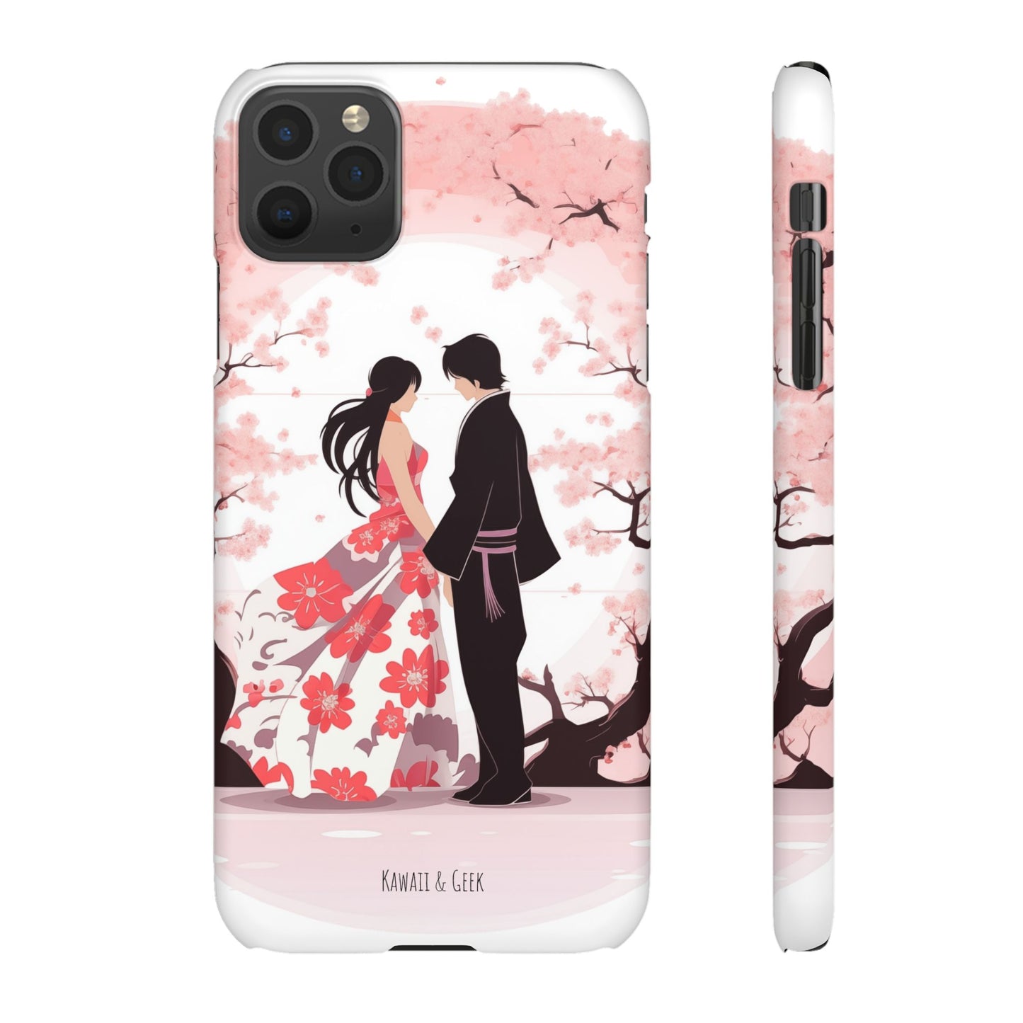 Japanese Blossom Love Premium Phone Case - Valentine's Cherry Tree Design