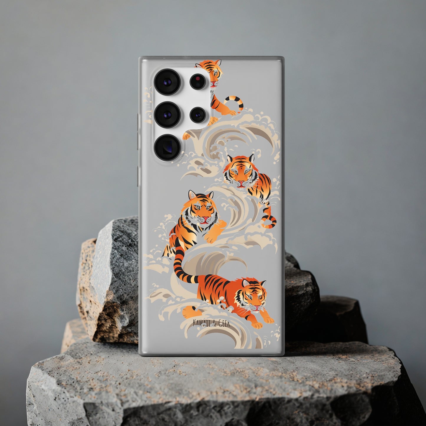 Elegant Chinese Ink Tiger Flexi Phone Case