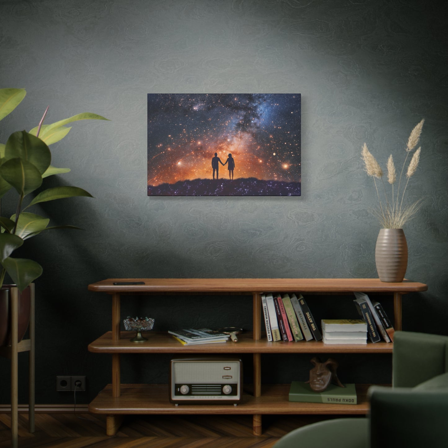 Lovers Night Sky Canvas - Capture the Magic of Love Beneath a Starlit Sky