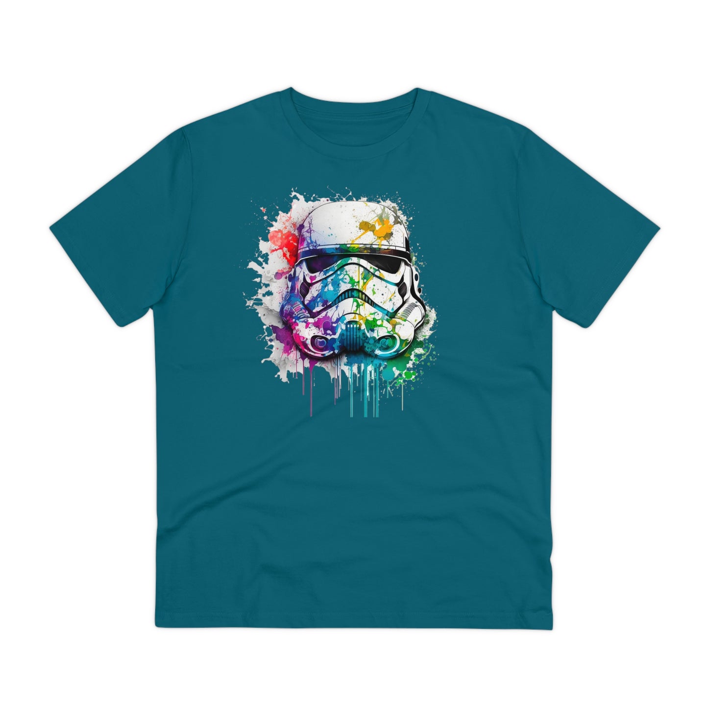 Storm Trooper in Watercolor Style Organic Unisex T-Shirt - Add Some Unique and Eco-Friendly Style to Your Wardrobe
