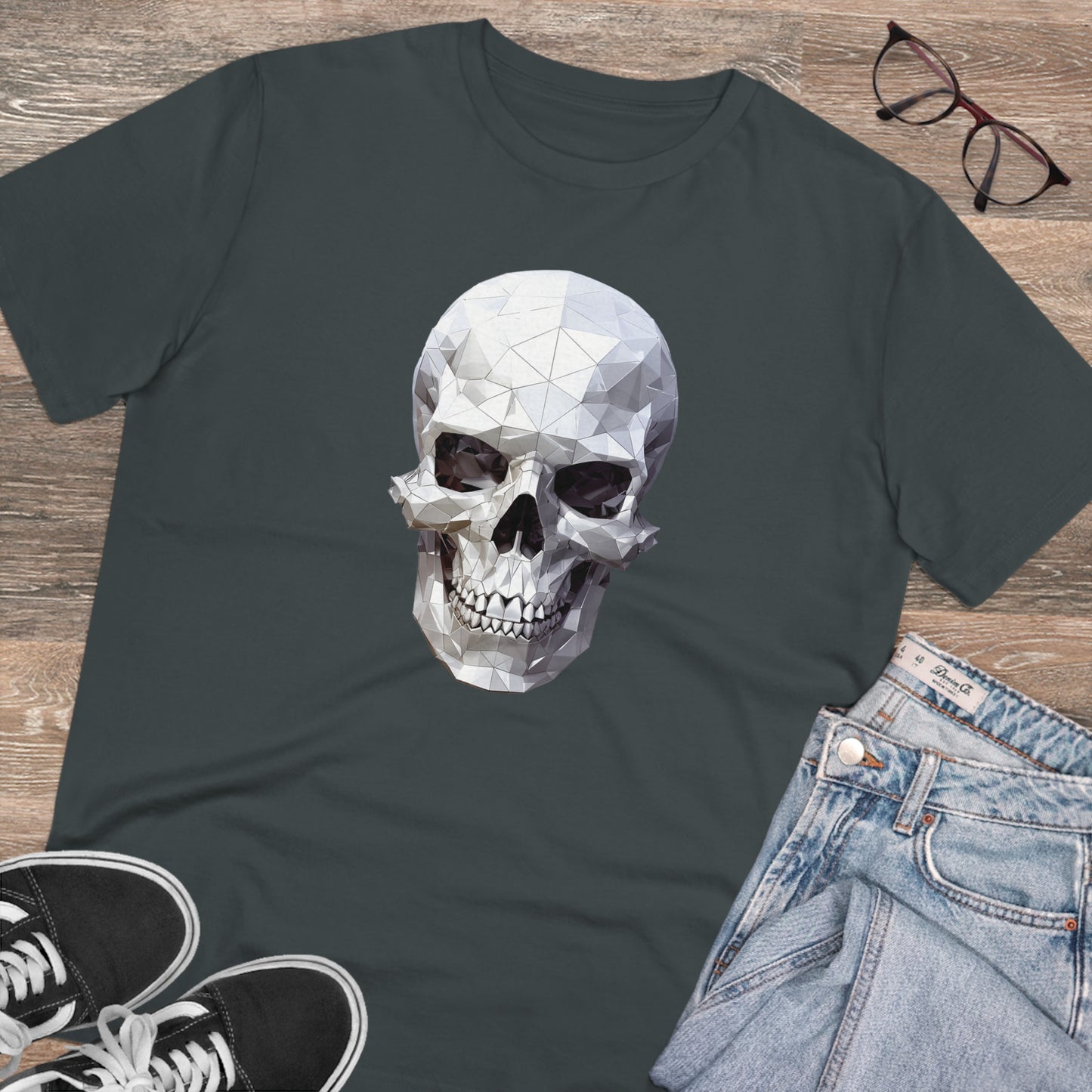 Skull Polygonal T-Shirt - Embrace Edgy Style