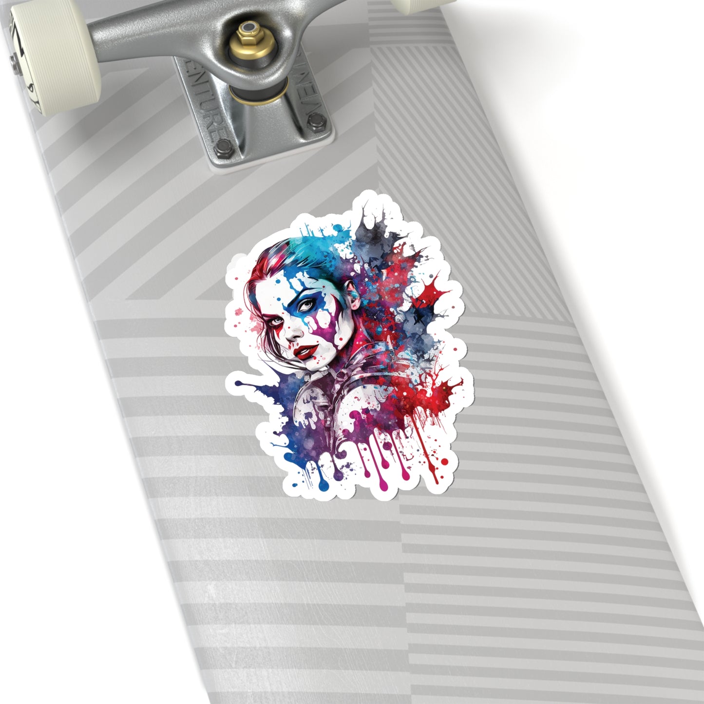 Harley Quinn Sticker - Add Some Pop-Art and Watercolor Style to Your Tech