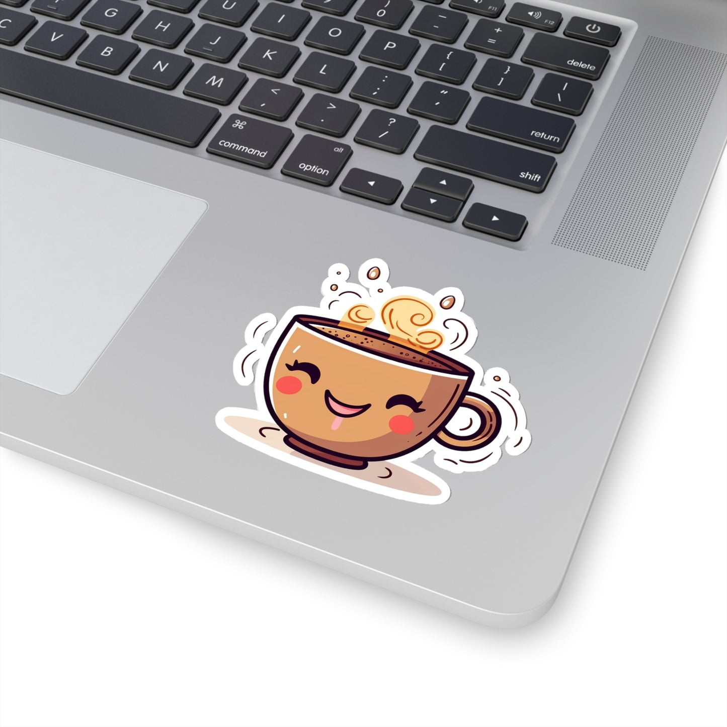 Kawaii Cup of Coffee Sticker - Add a Cute and Whimsical Touch to Your Accessories