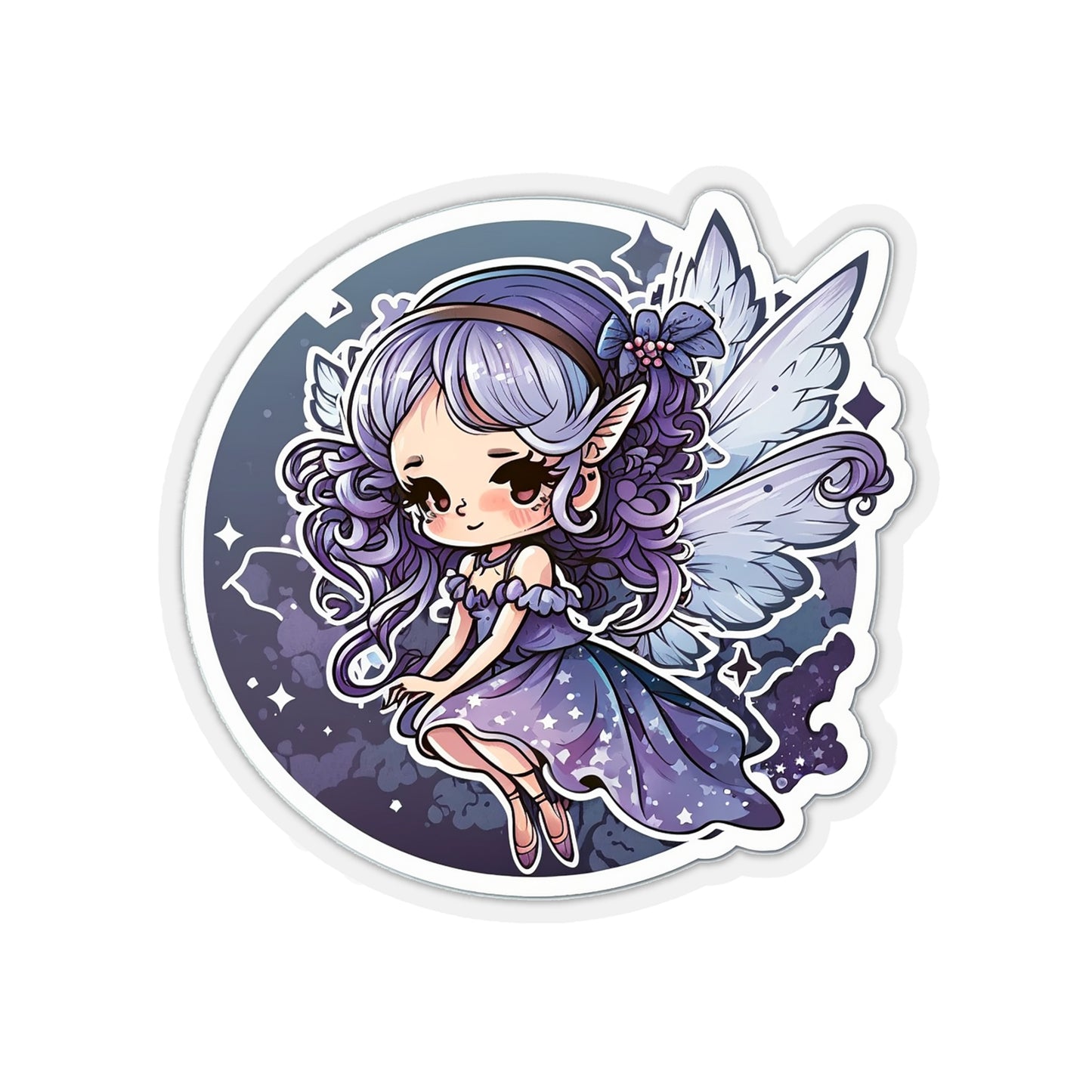 Kawaii Blue Fairy Sticker - Add Some Cute and Magical Style to Your Tech