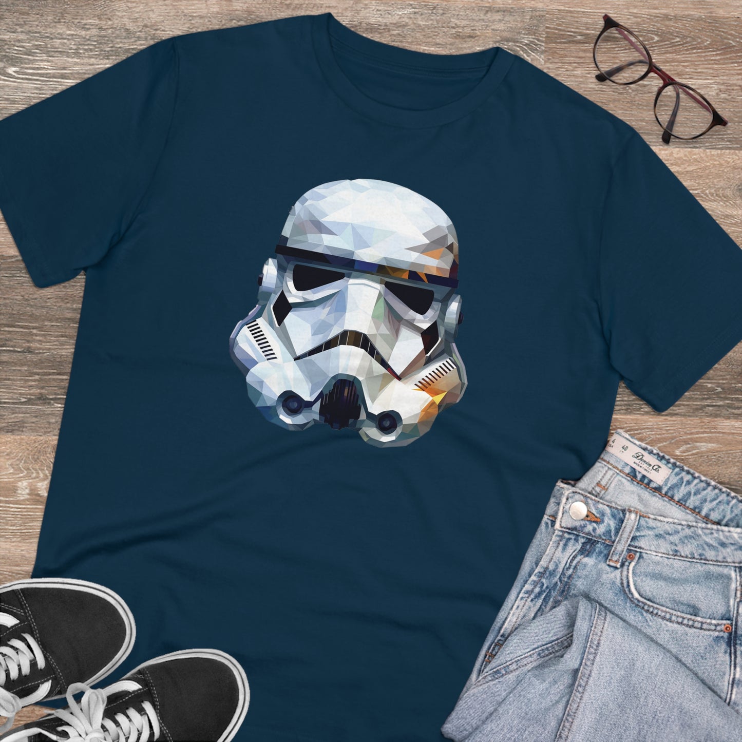 Stormtrooper Polygonal T-Shirt - Embrace Galactic Precision - Star Wars