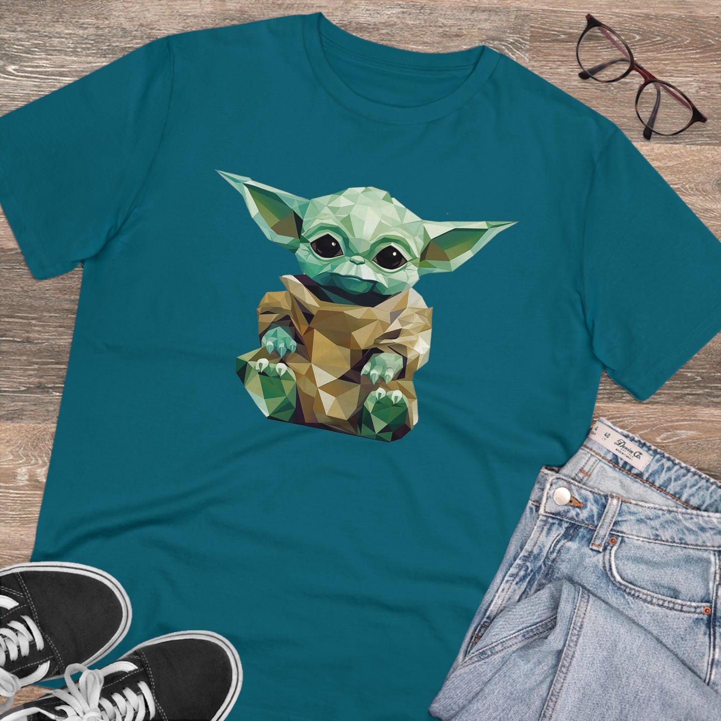 Baby Yoda Grogu Polygonal T-Shirt - Embrace Adorable Force - Star Wars