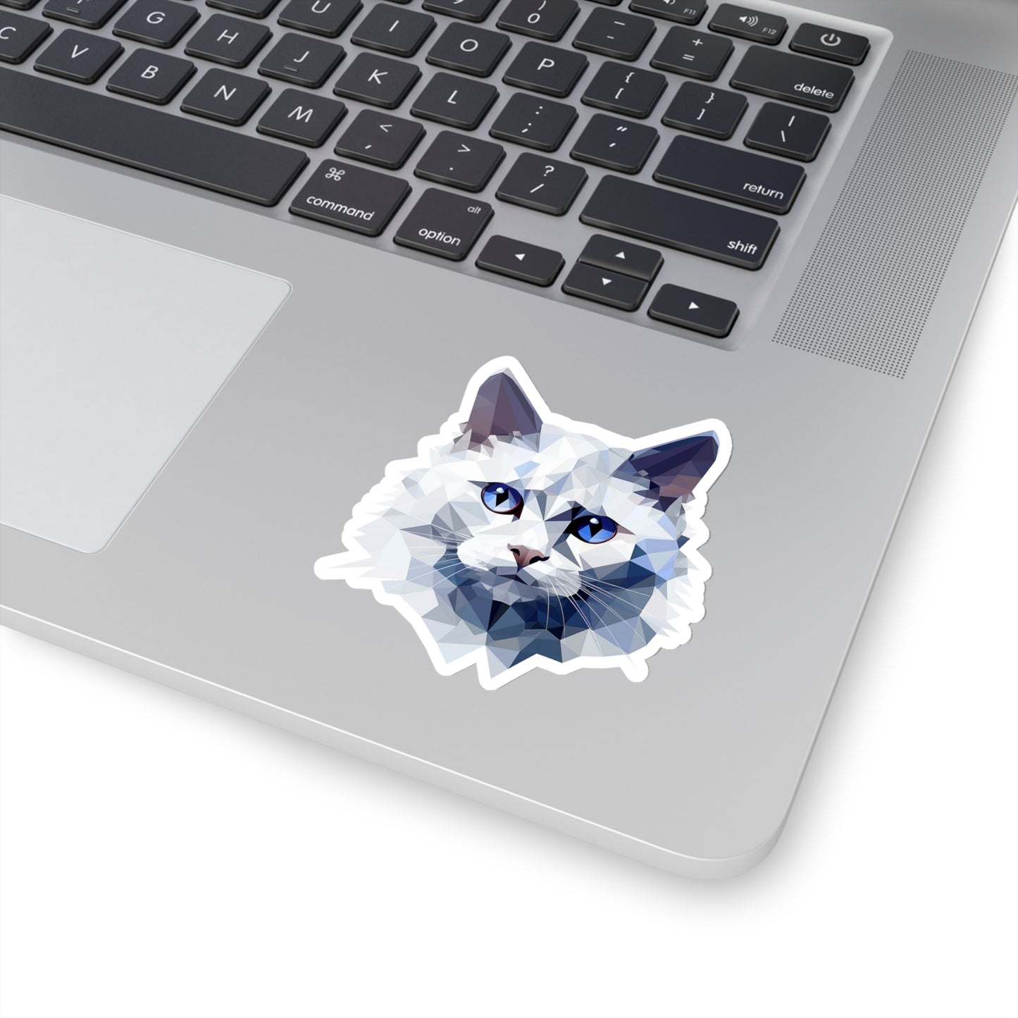 Angora Cat Sticker - Softness in Geometric Harmony