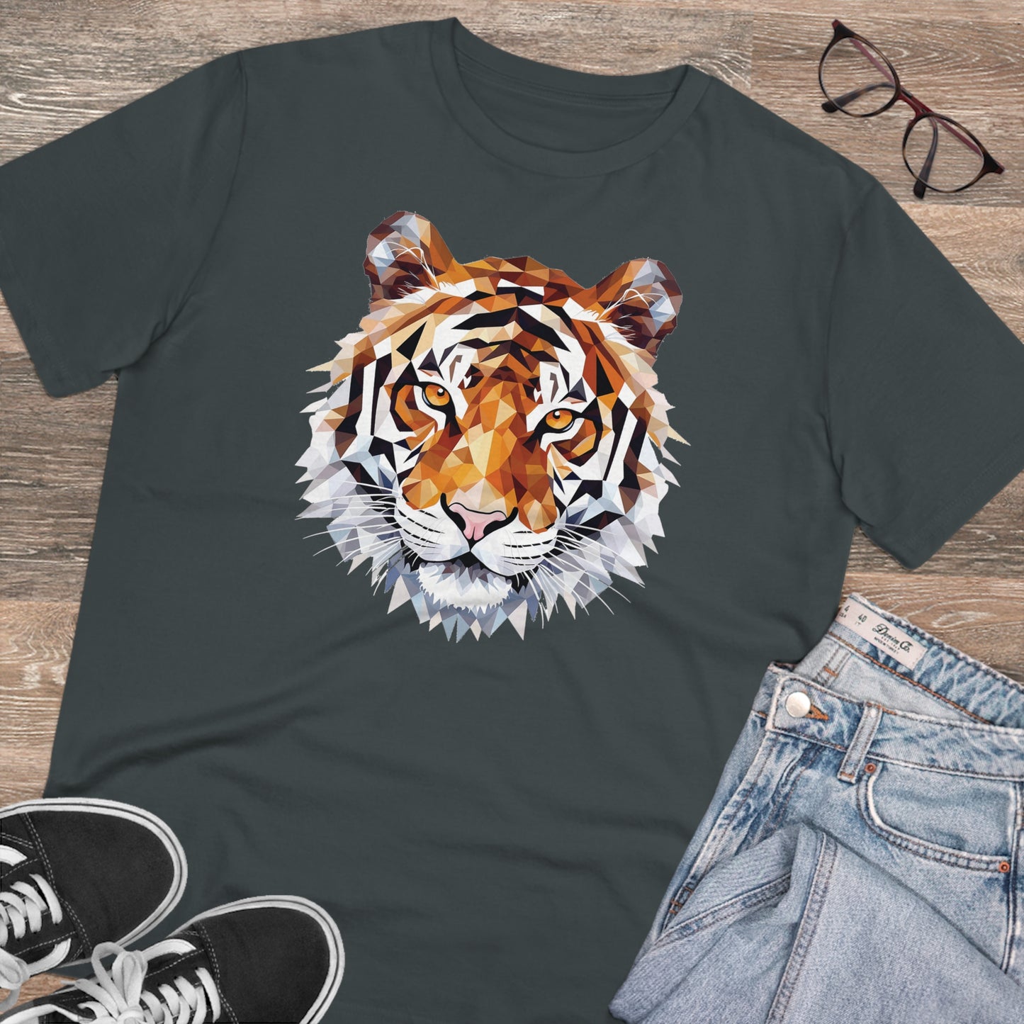 Tiger Polygonal T-Shirt - Embrace Fierce Elegance