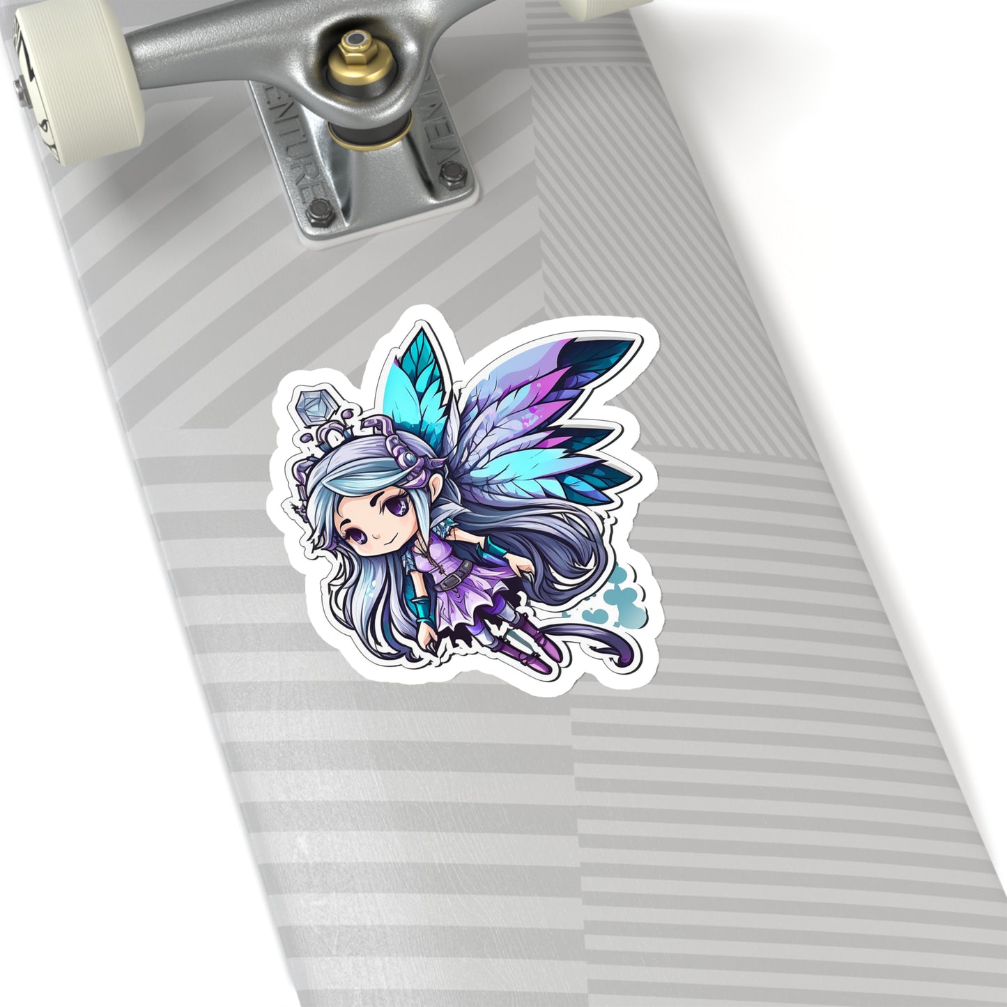 Kawaii Blue Fairy Sticker - Add Some Cute and Magical Style to Your Tech